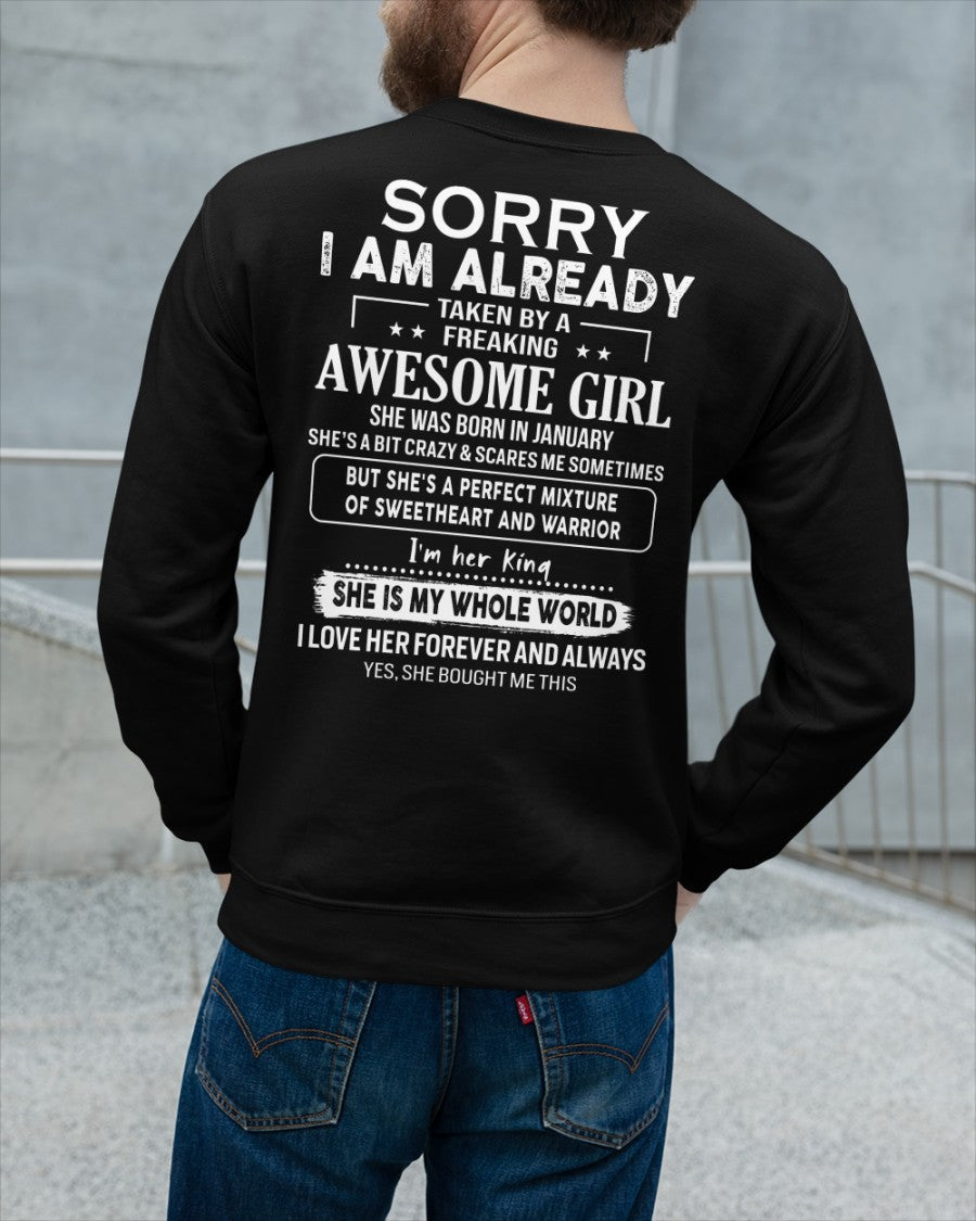 January - Awesome girl - Perfect gift for your boyfriend - (SKU04-86-01) - From Wife NGHL01