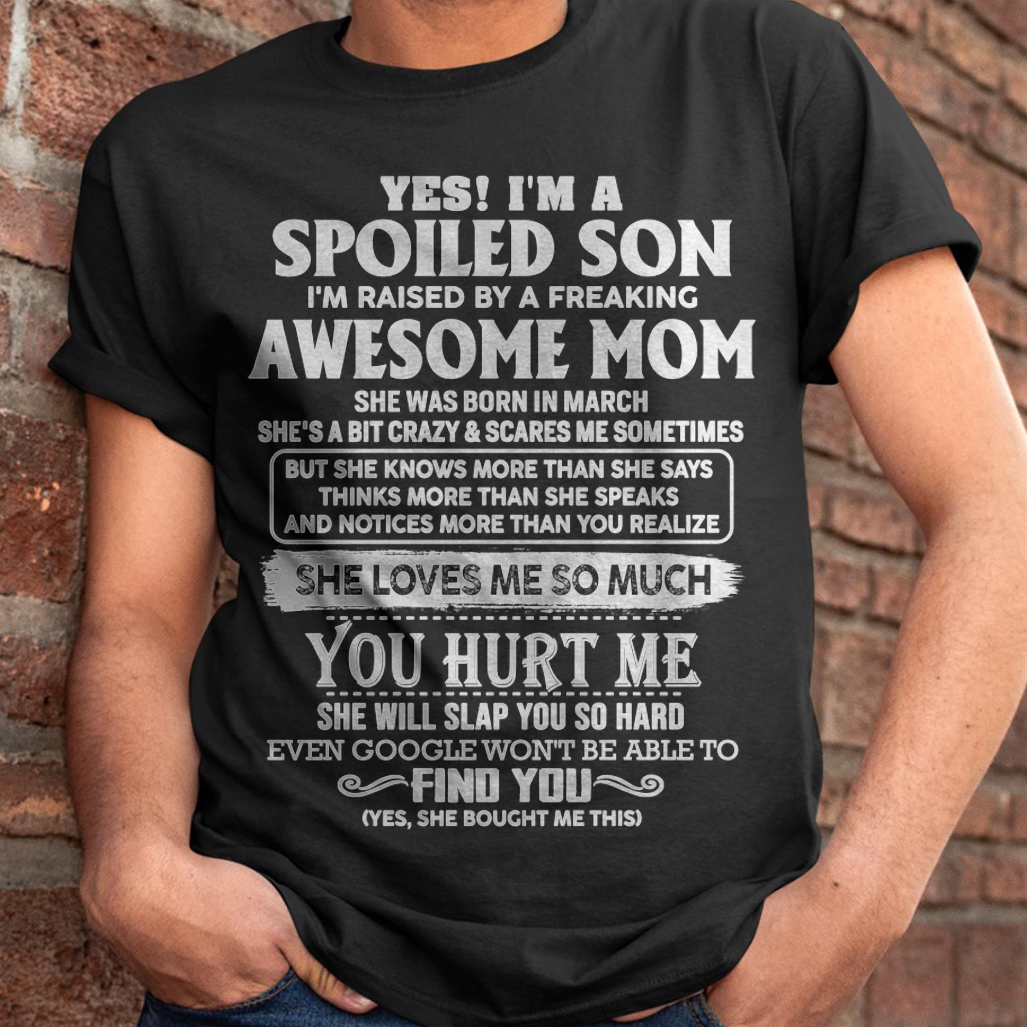 March - Awesome Mom - Perfect Gift For Spoiled Son From Mom - NGHL03 (SKU05-47-03)