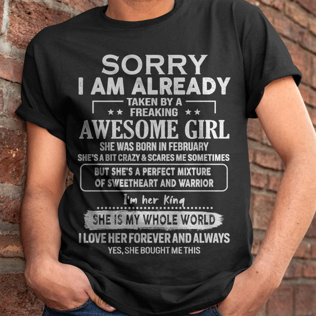 February - Awesome Girl - Perfect Gift For Your Boyfriend, Husband From Wife - NGHL02 (SKU04-86-02)