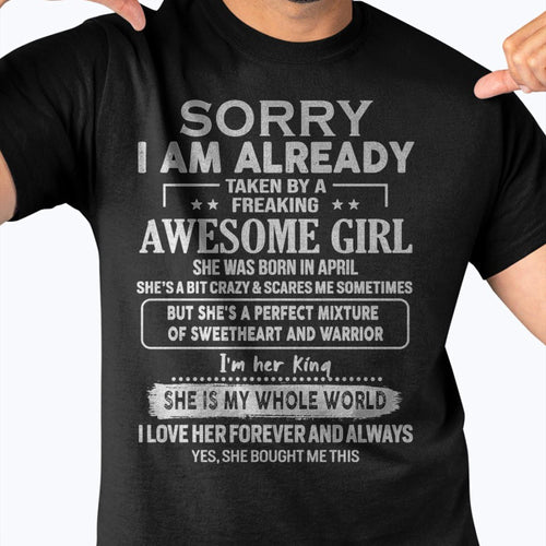 April - Awesome Girl - Perfect Gift For Your Boyfriend, Husband From Wife - NGHL04  (SKU04-86MT-04)