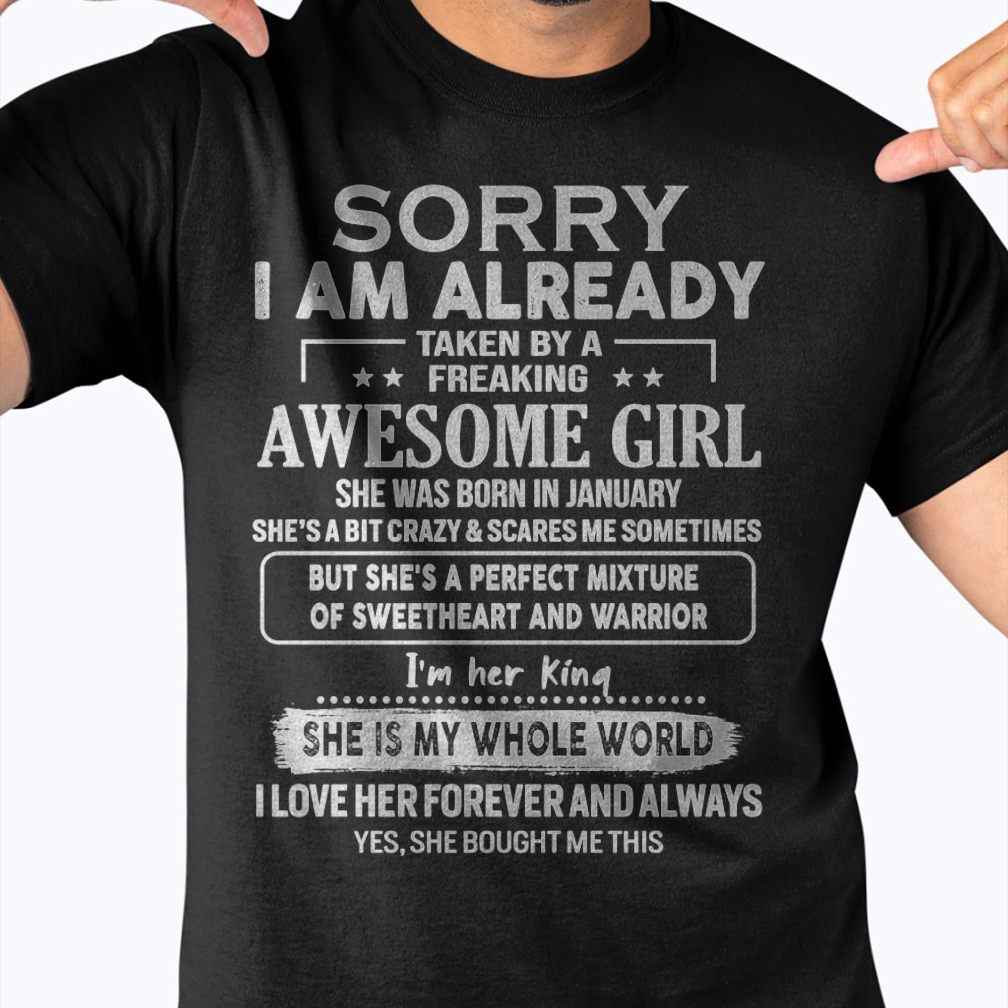 January - Awesome Girl - Perfect Gift For Your Boyfriend, Husband From Wife - NGHL01 (SKU04-86MT-01)