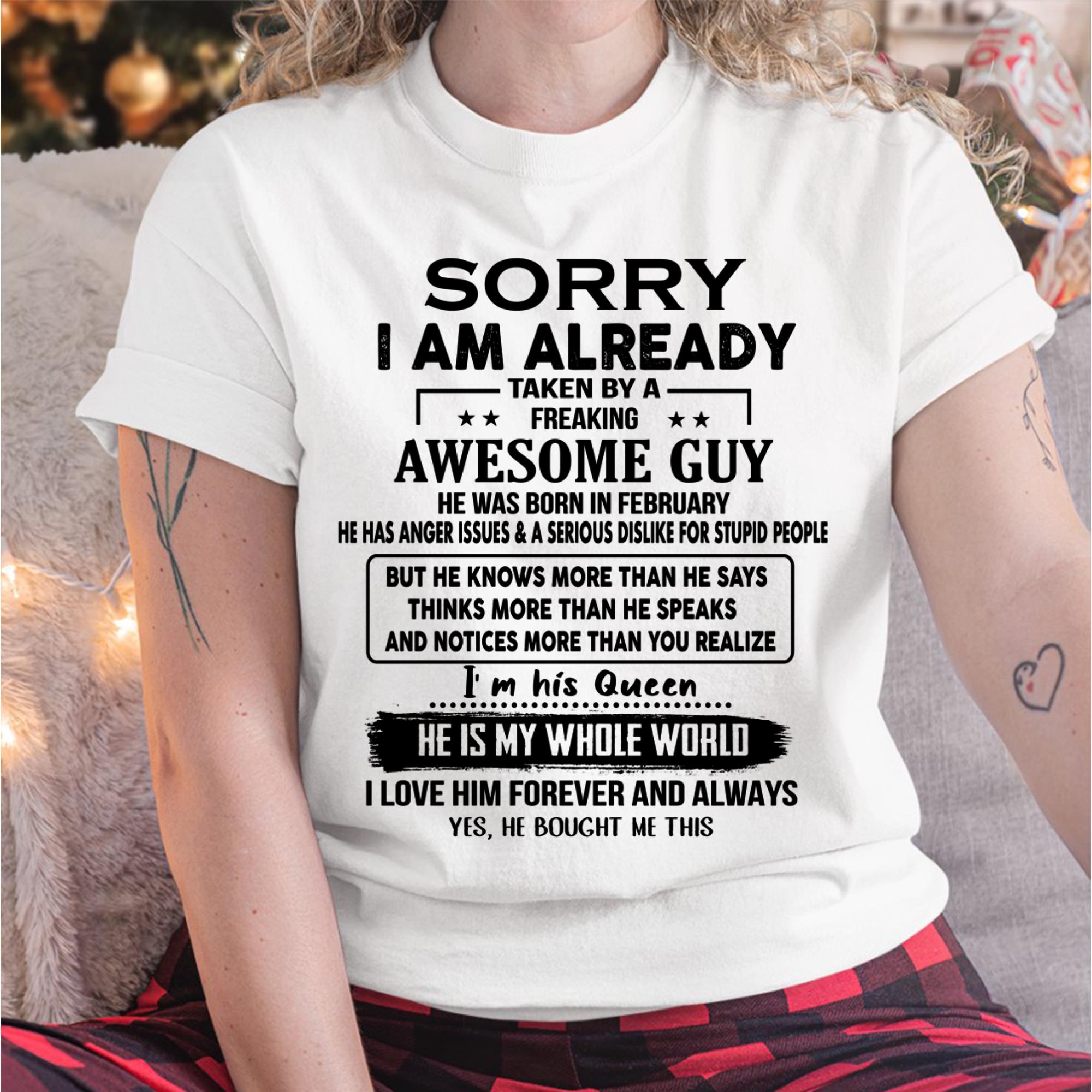 February - Awesome Guy - Perfect gift for your girlfriend or wife from Husband - NGHL02(SKUT08-11-02)