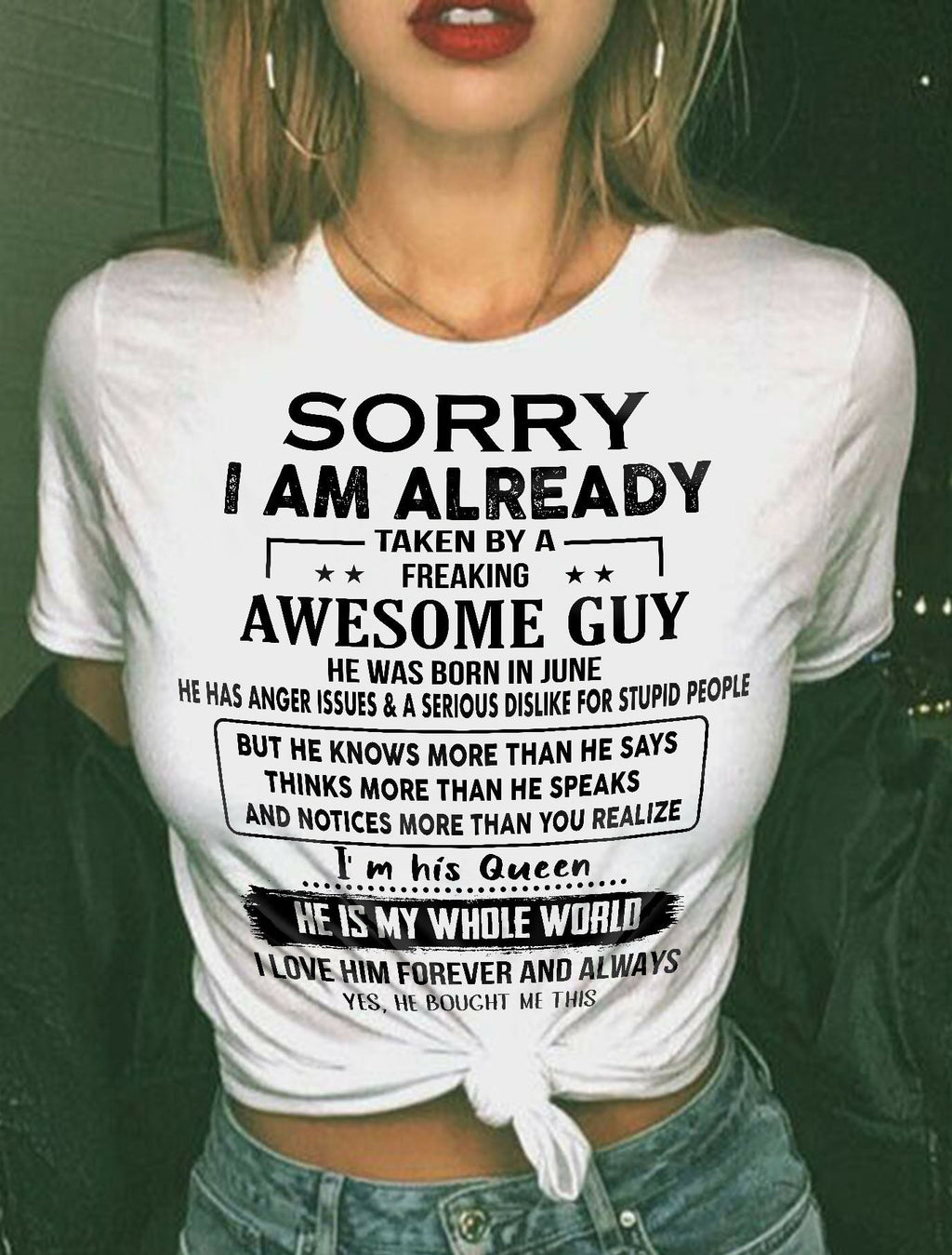 June - Awesome Boyfriend Born In June- Special gift for your Girlfriend - From Husband NGHL06 (SKUT08-11-06)