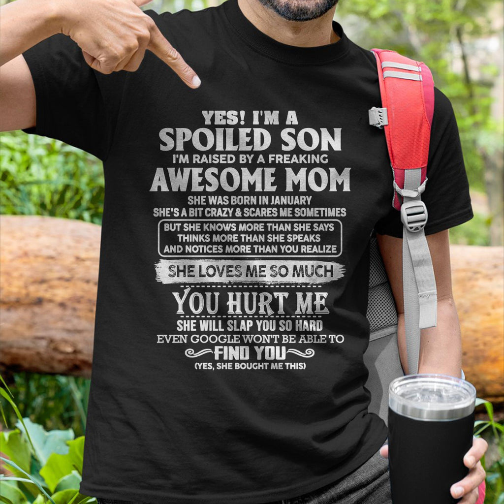 January - Awesome Mom - Perfect Gift For Your Spoiled Son From Mom - NGHL01 (SKU05-47-01)
