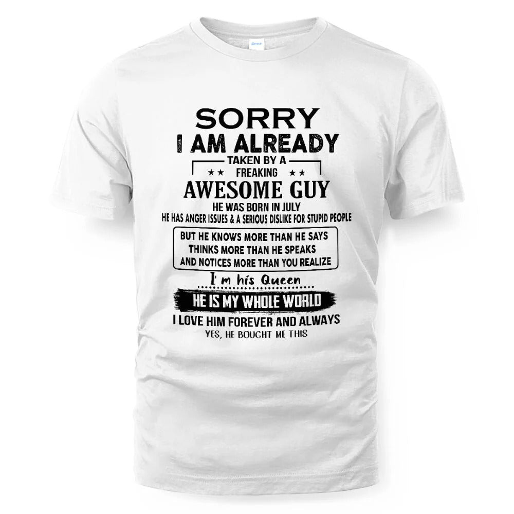 July - Awesome Boyfriend Born In July- Special gift for your Girlfriend - From Husband NGHL07 (SKUT08-11-07)