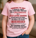 Christian Girl Shirt – Spoiled by Grandma September Edition – From Grandma to Granddaughter NGHL09 (SKU07-181-09)