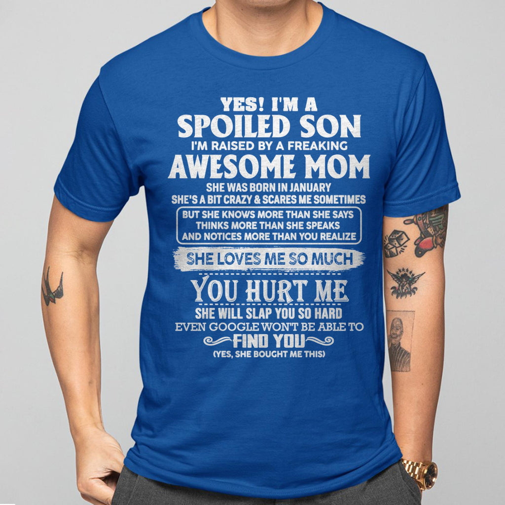 January - Awesome Mom - Perfect Gift For Your Spoiled Son From Mom - NGHL01 (SKU05-47-01)