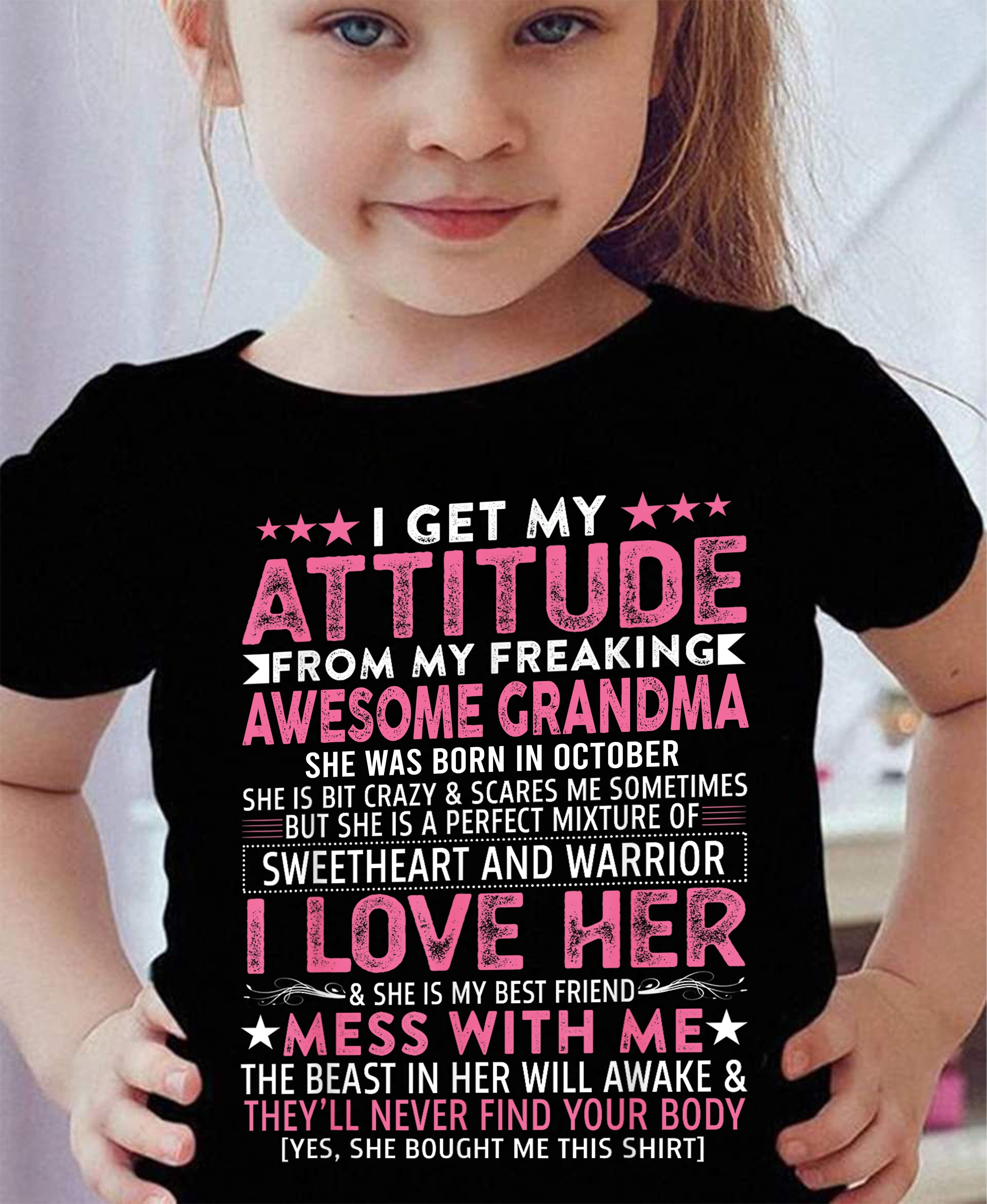 I GET MY ATTITUDE FROM MY GRANDMA OCTOBER EDITION – FROM GRANDMA TO GRANDDAUGHTER NGHL10 (SKU07-163-10)