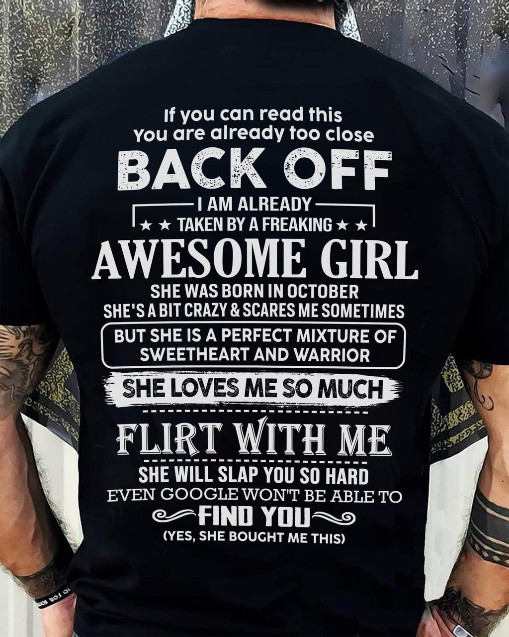October – Awesome Girlfriend Born In October – Special gift for your Boyfriend – From Wife NGHL10 (SKU06-25-10)