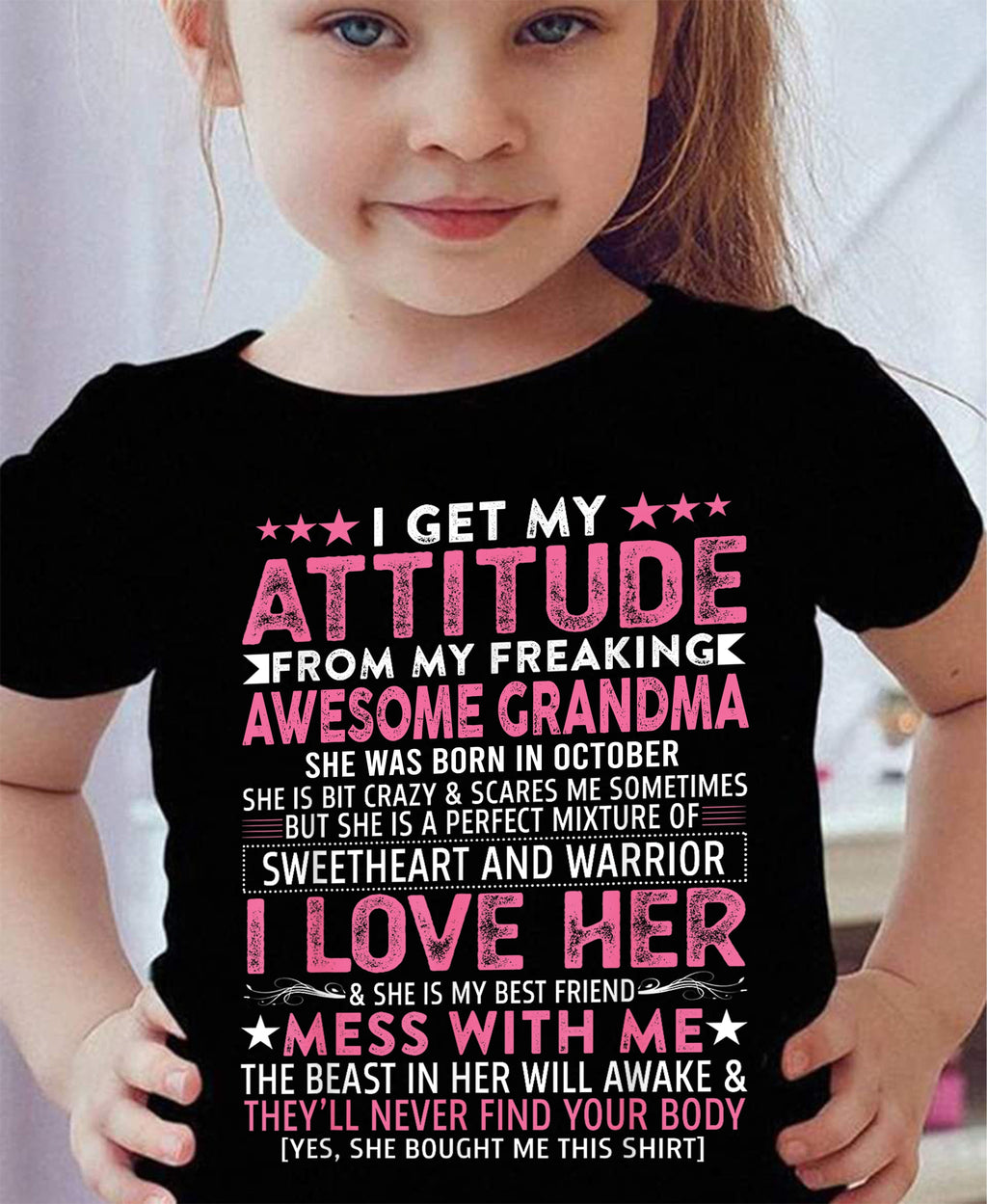 I GET MY ATTITUDE FROM MY GRANDMA OCTOBER EDITION – FROM GRANDMA TO GRANDDAUGHTER NGHL10 (SKU07-163-10)