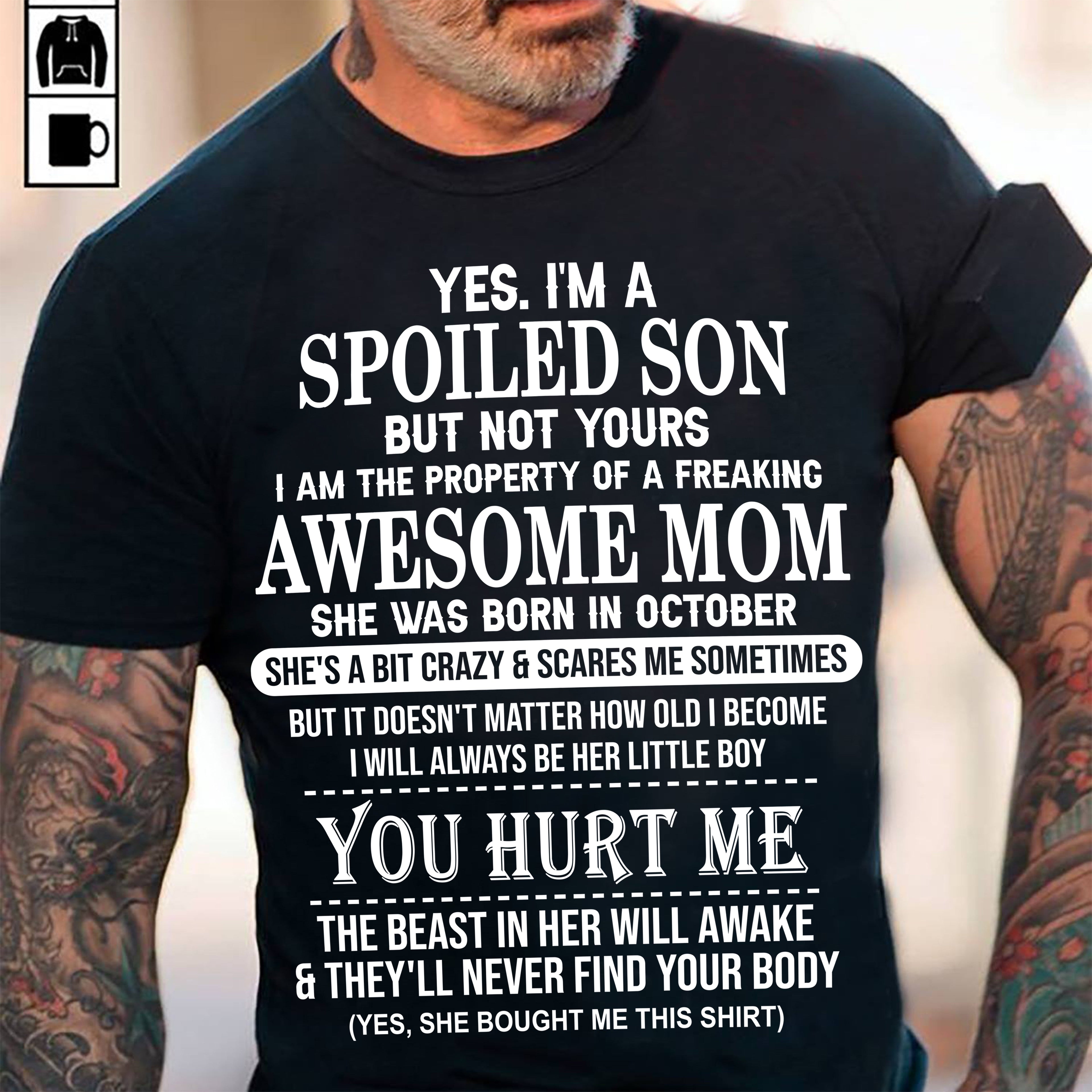October - Awesome Mom Born In October - Special gift for Son From Mom - NGHL10 (SKU10-45-10)