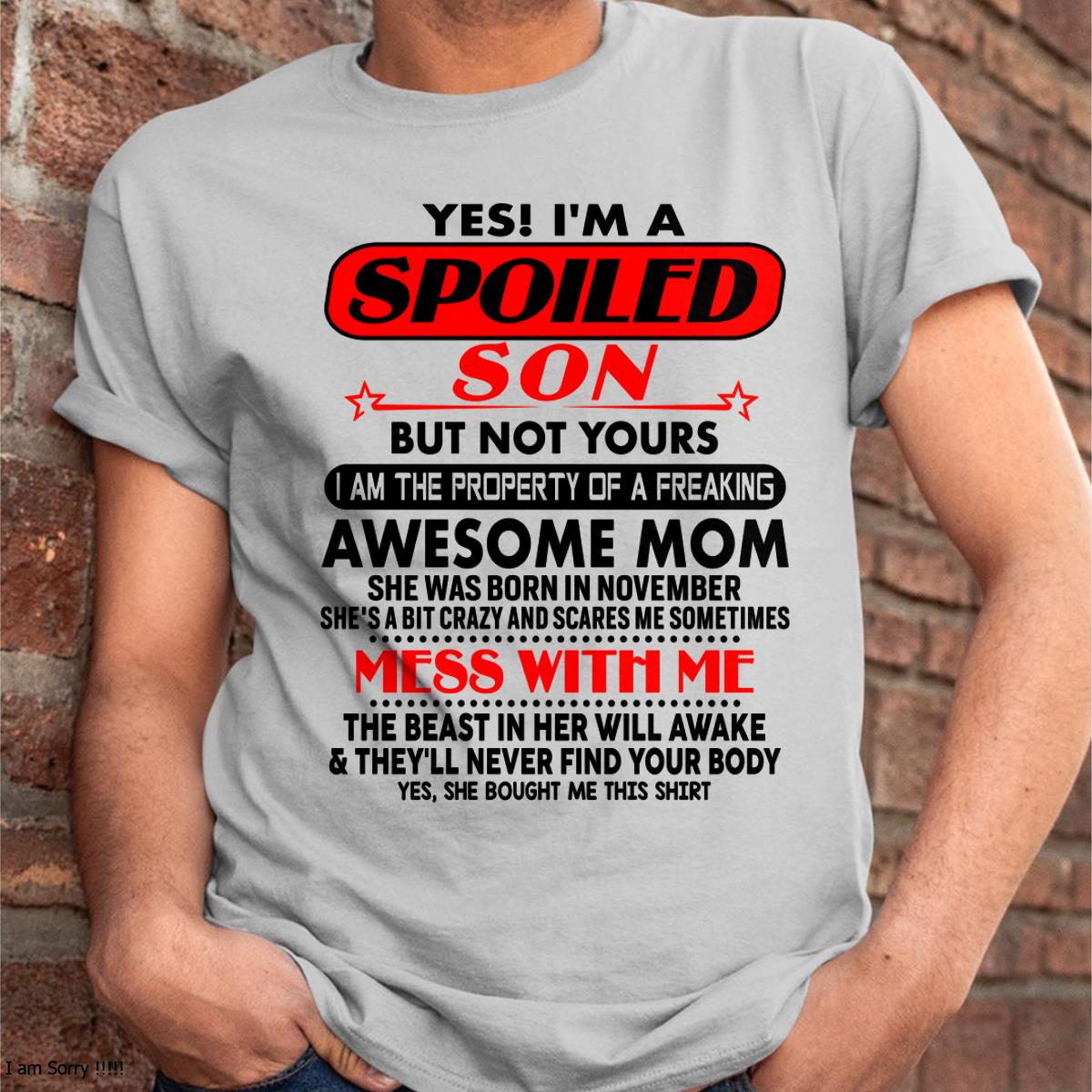 November - I am Spoiled Son - Gift For Son From Mom - NGHL11 - (SKU-T1206MS-11)