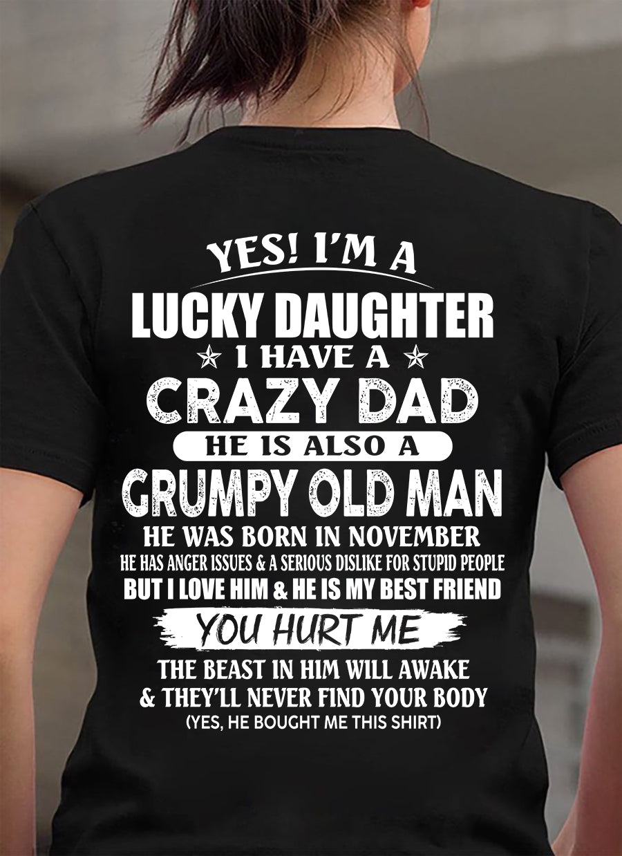 November - Awesome Grumpy Old Dad - Special gift for your daughter From Dad - NGHL11 (SKU10-50-11)