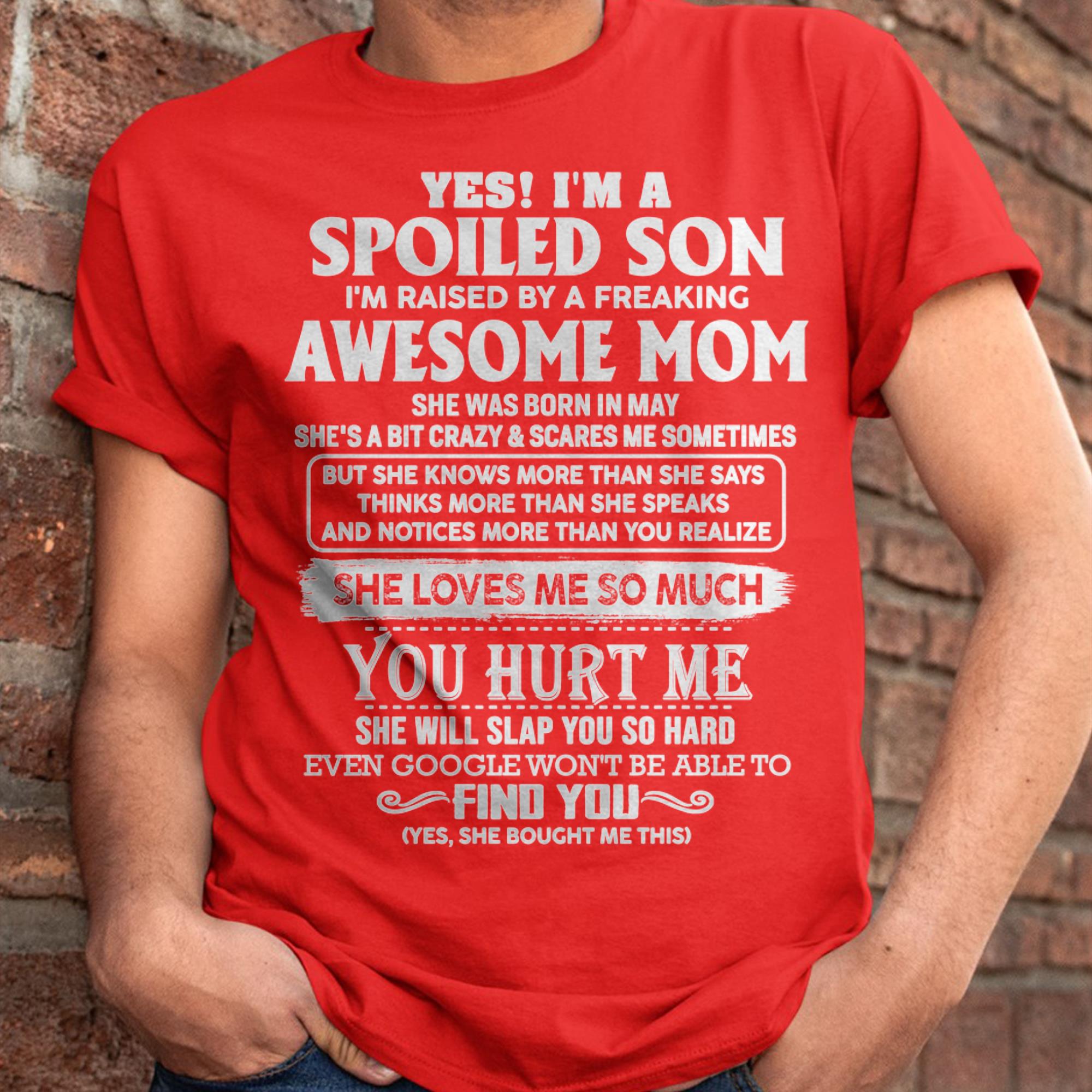 May - Awesome Mom - Perfect Gift For Spoiled Son From Mom - NGHL05 (SKU05-47-05)