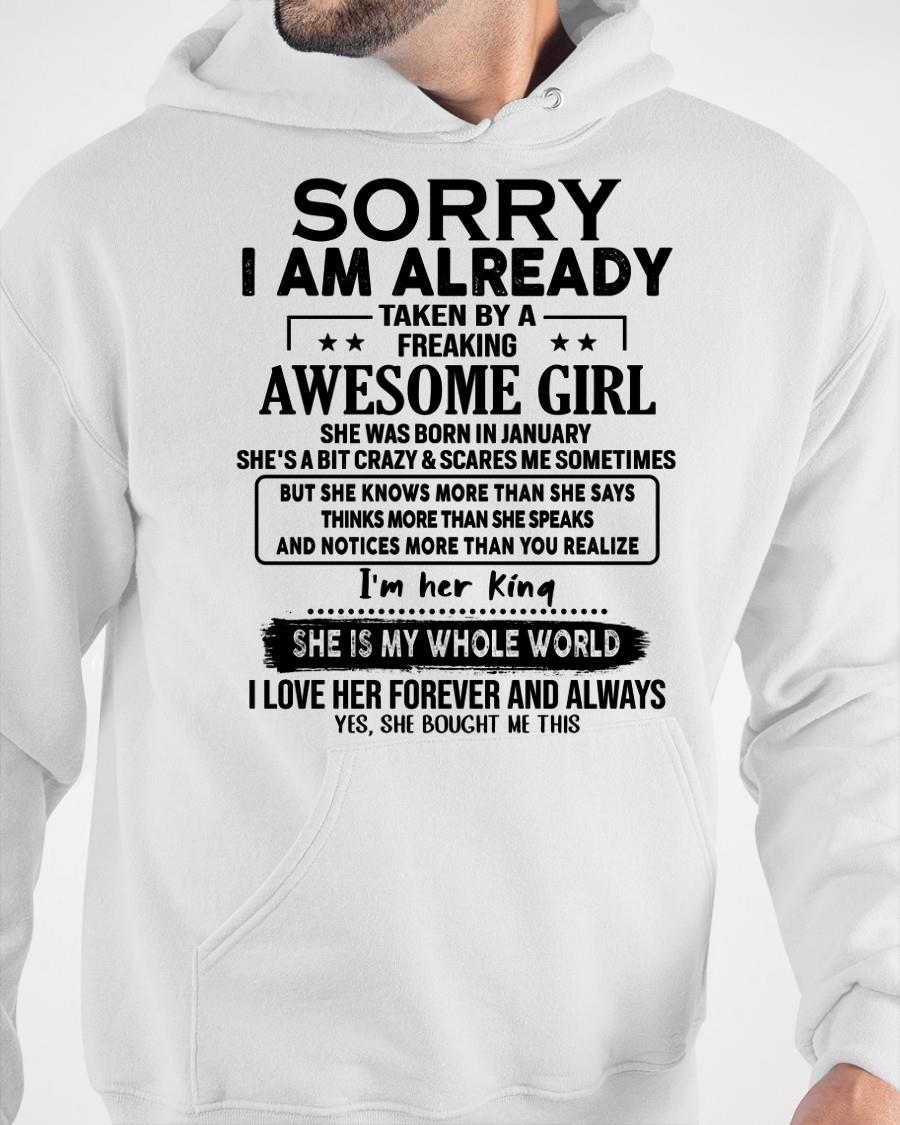 January - Awesome Girl born in January - Special gift for your boyfriend - From Wife NGHL01 (SKU.AT16)