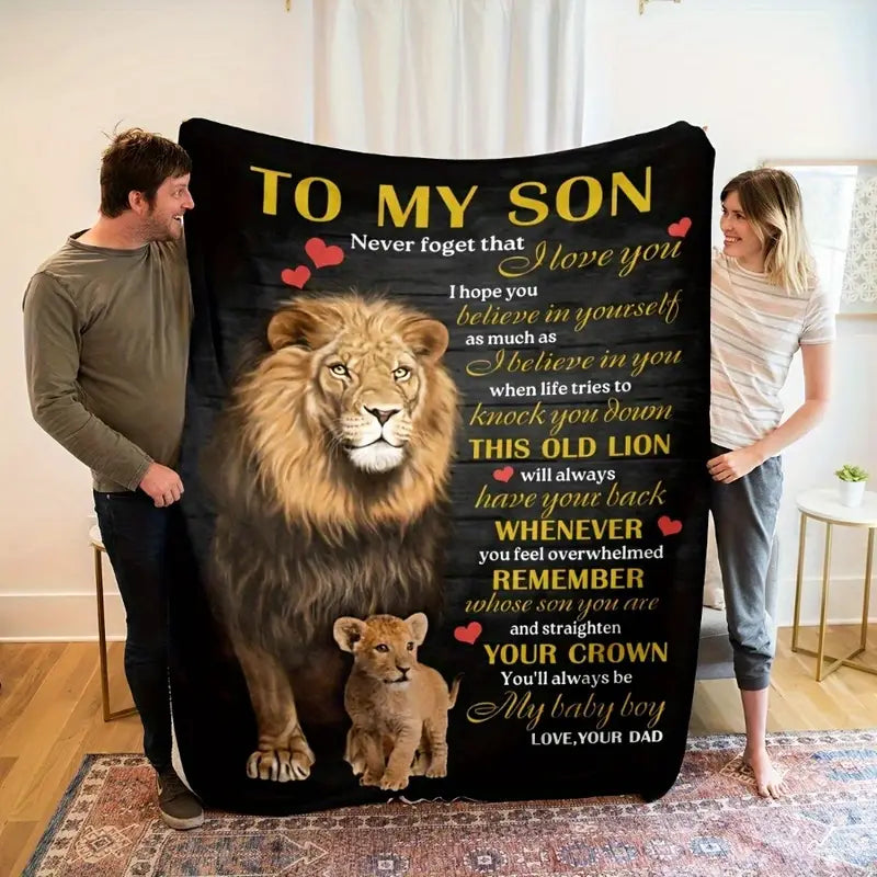 BLANKET FOR SON FROM DAD – COMFORT & WARMTH GIFT Sherpa Fleece Blanket - FULL (SKUB12-56)