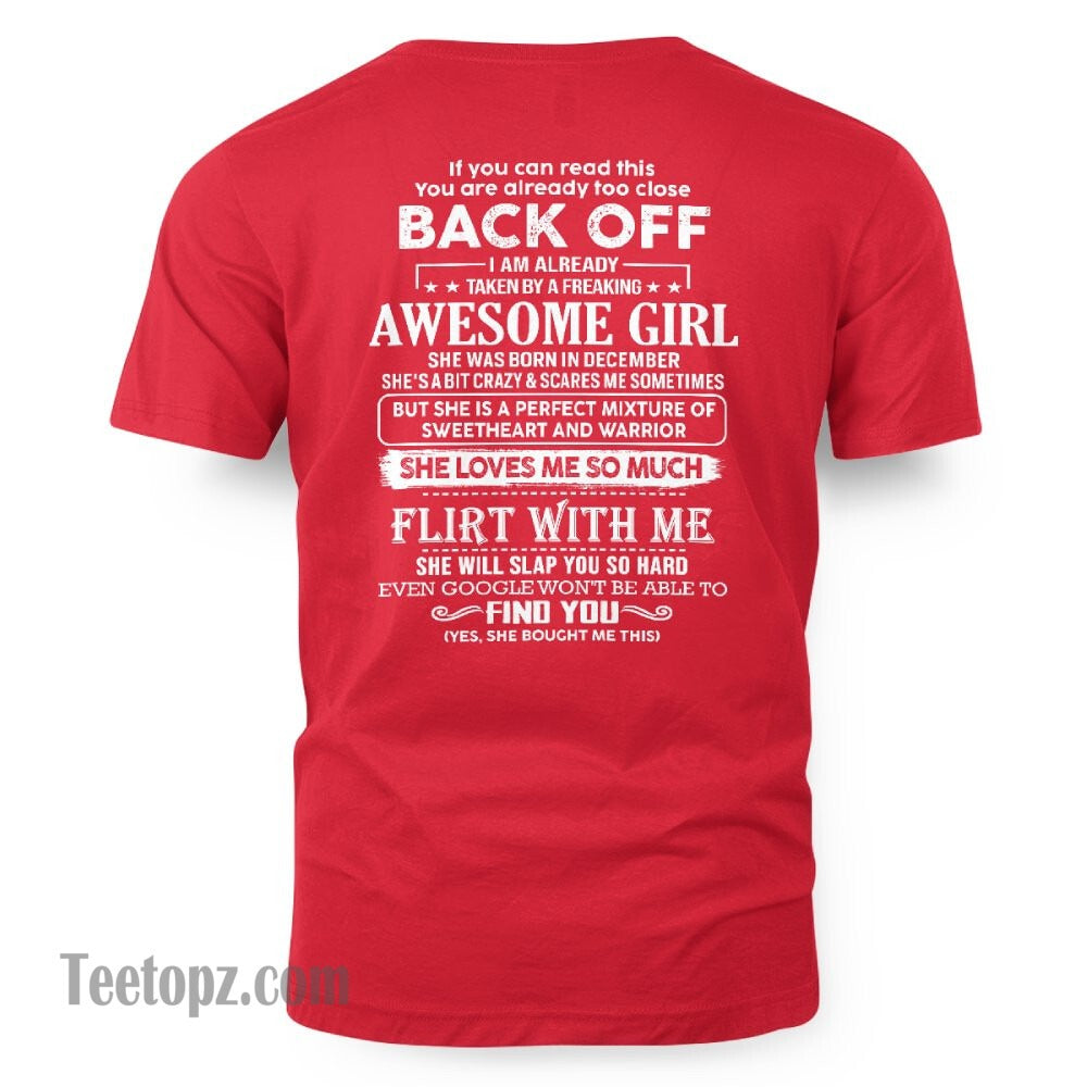 December – Awesome Girlfriend Born In December – Special gift for your Boyfriend – From Wife NGHL12 (SKU06-25-12)