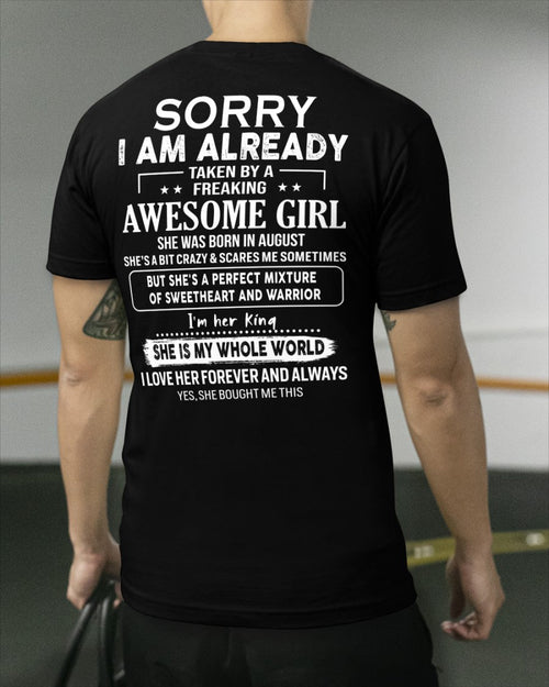 August - Awesome girl - Perfect gift for your boyfriend - (SKU04-86-08) - From Wife NGHL08