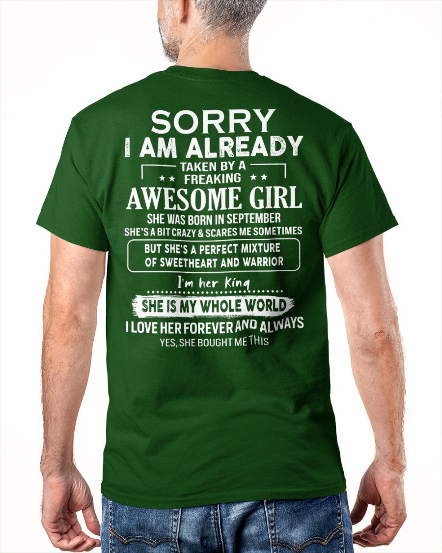 September - Awesome girl - Perfect gift for your boyfriend - (SKU04-86-09) - From Wife NGHL09