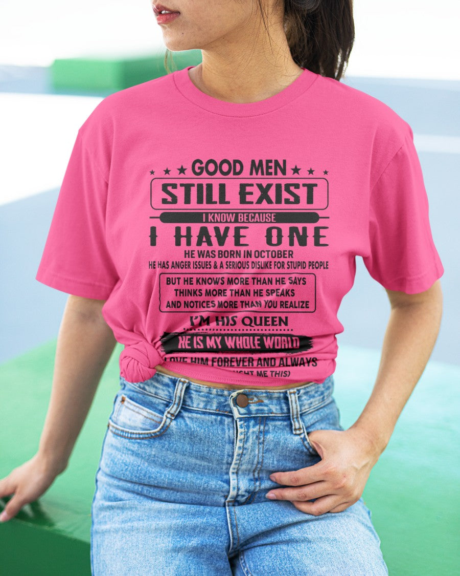 October - Good men Still Exist - gift for your girlfriend, wife from Husband - NGHL10 (SKU-GM-10)