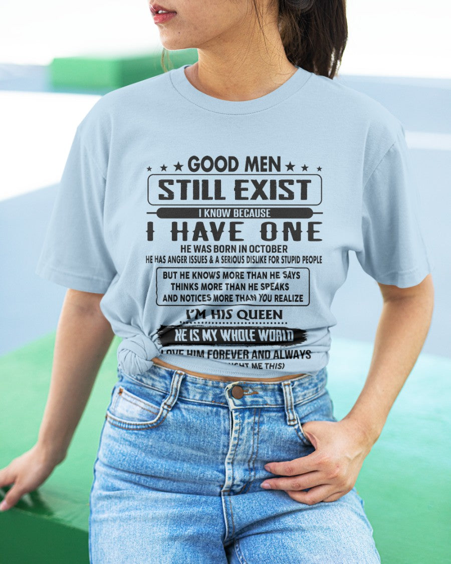 October - Good men Still Exist - gift for your girlfriend, wife from Husband - NGHL10 (SKU-GM-10)