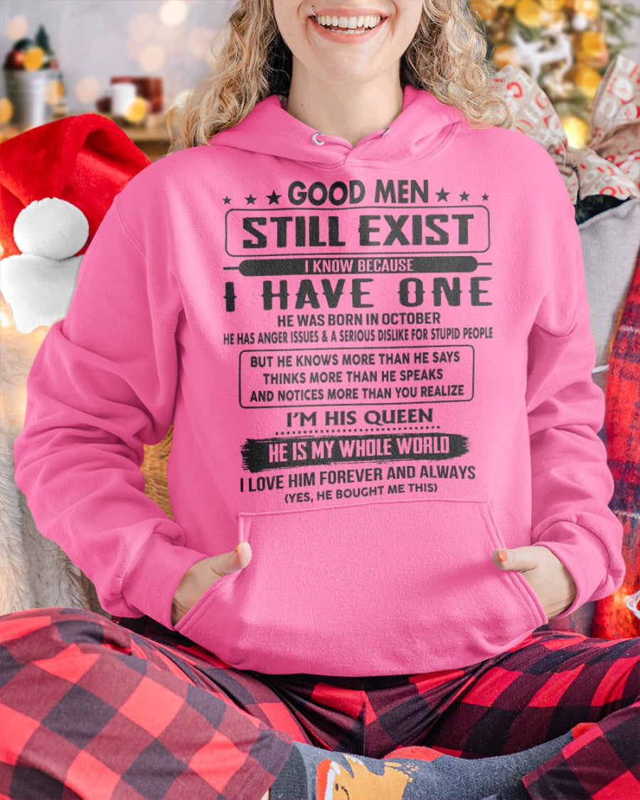 October - Good men Still Exist - gift for your girlfriend, wife from Husband - NGHL10 (SKU-GM-10)