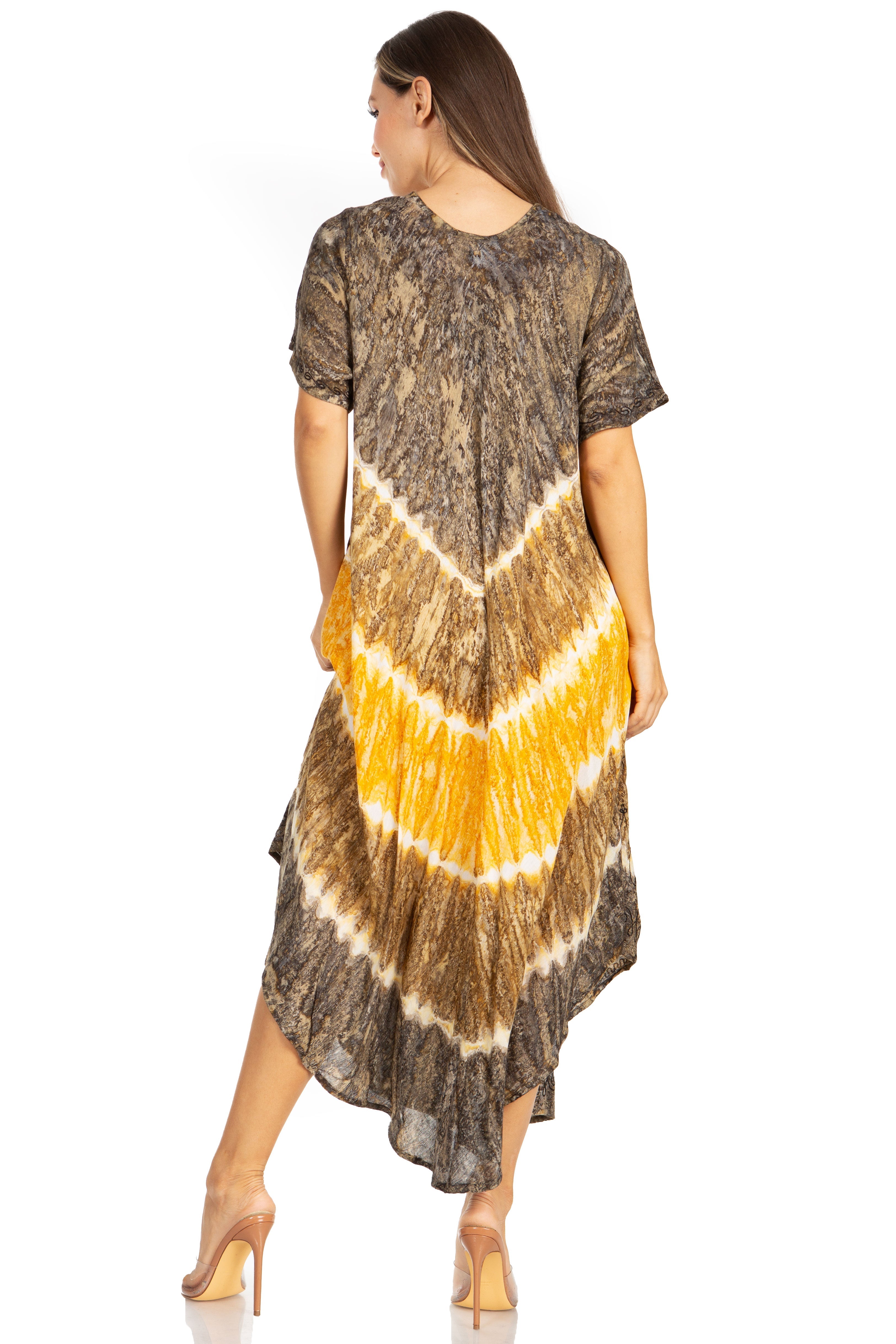 Sakkas Viveka Embroidered Caftan Dress
