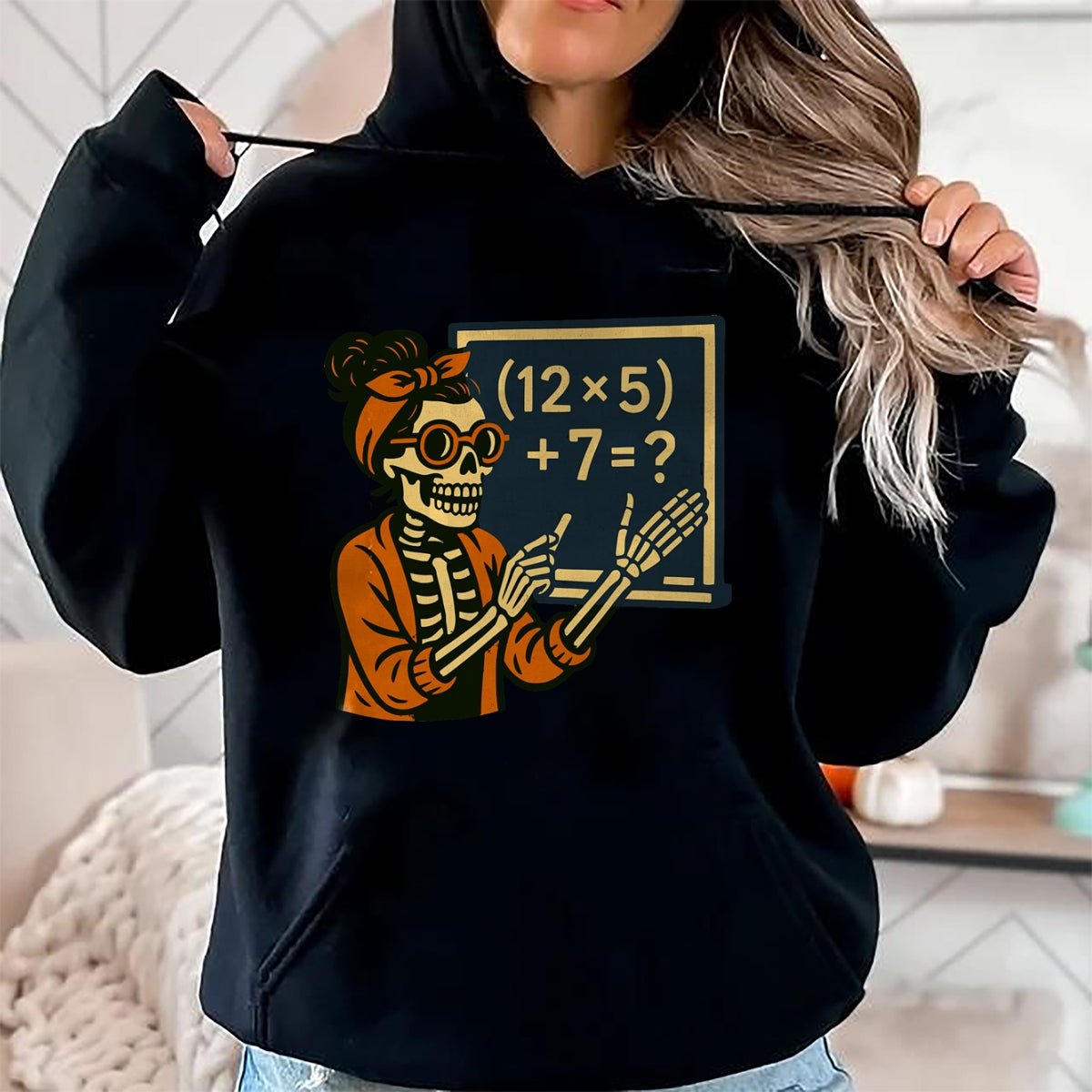 67 Teacher Halloween Skeleton Six Seven Meme Brainrot Math T-Shirt - Halloween Unisex T-Shirt/Hoodie - NGHL00