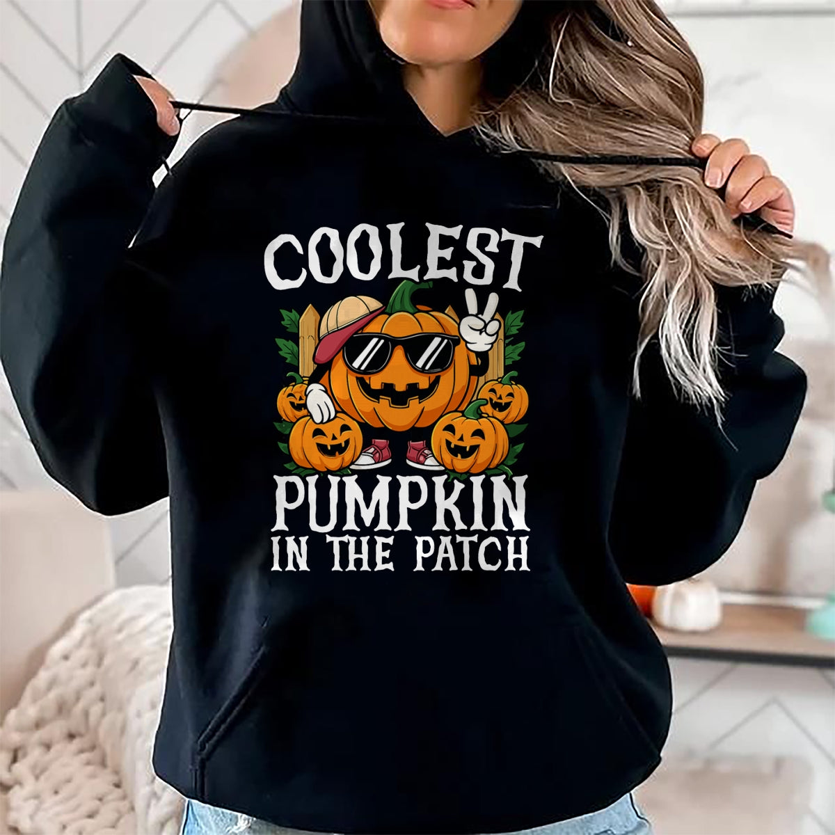Halloween Shirt Boys Girls Kids Coolest Pumpkin In The Patch T-Shirt - Halloween Unisex T-Shirt/Hoodie - NGHL00 (SKUT-2010HALLOWEEN-01)