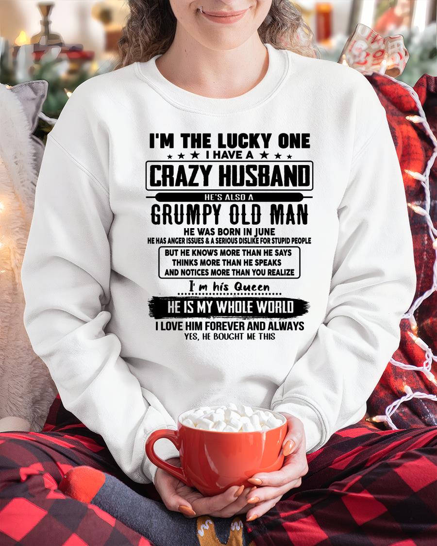 June - I am Lucky One I Have A Crazy Husband - Gift for Wife From Husband - NGHL06 (SKUT-LUCKYONE-06)