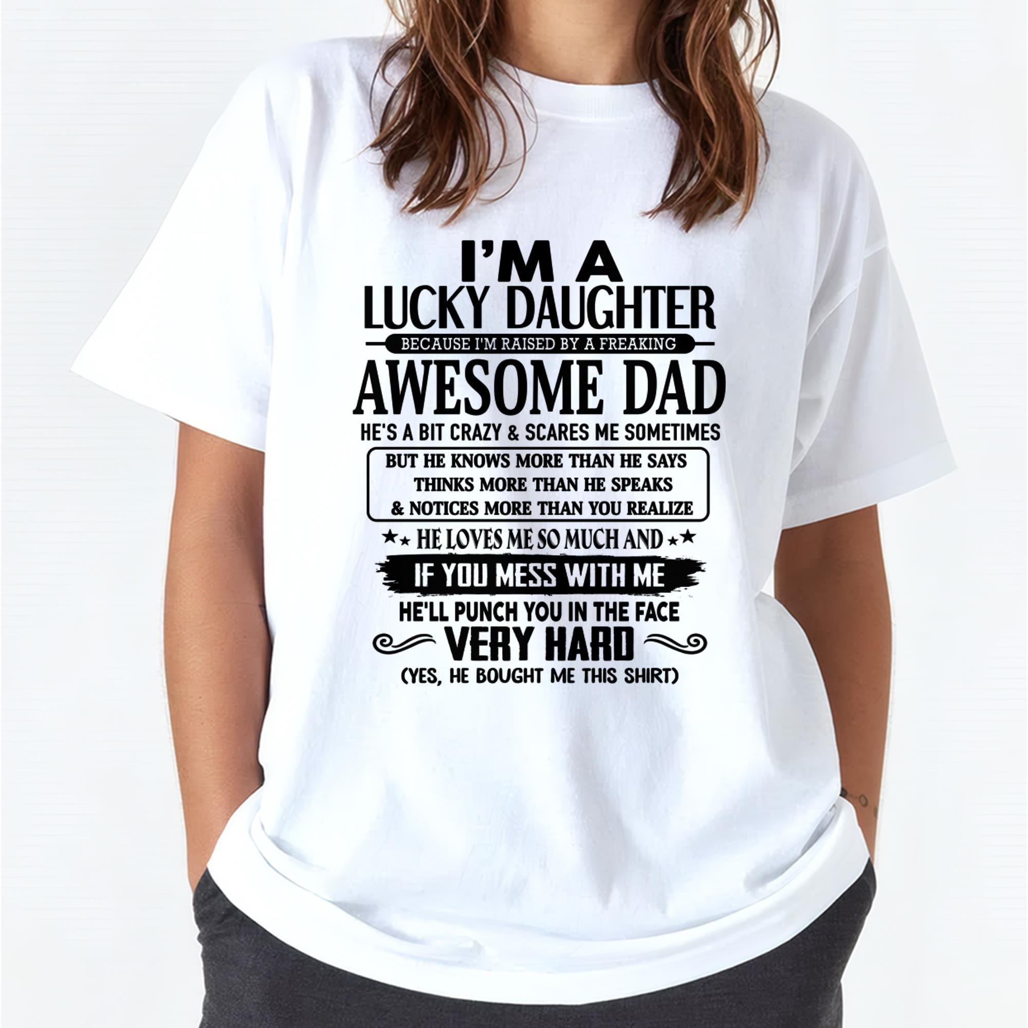 I'm Lucky Daughter - Gift for Daughter from Dad - NGHL00 (SKU-TLUCKYDD-00)
