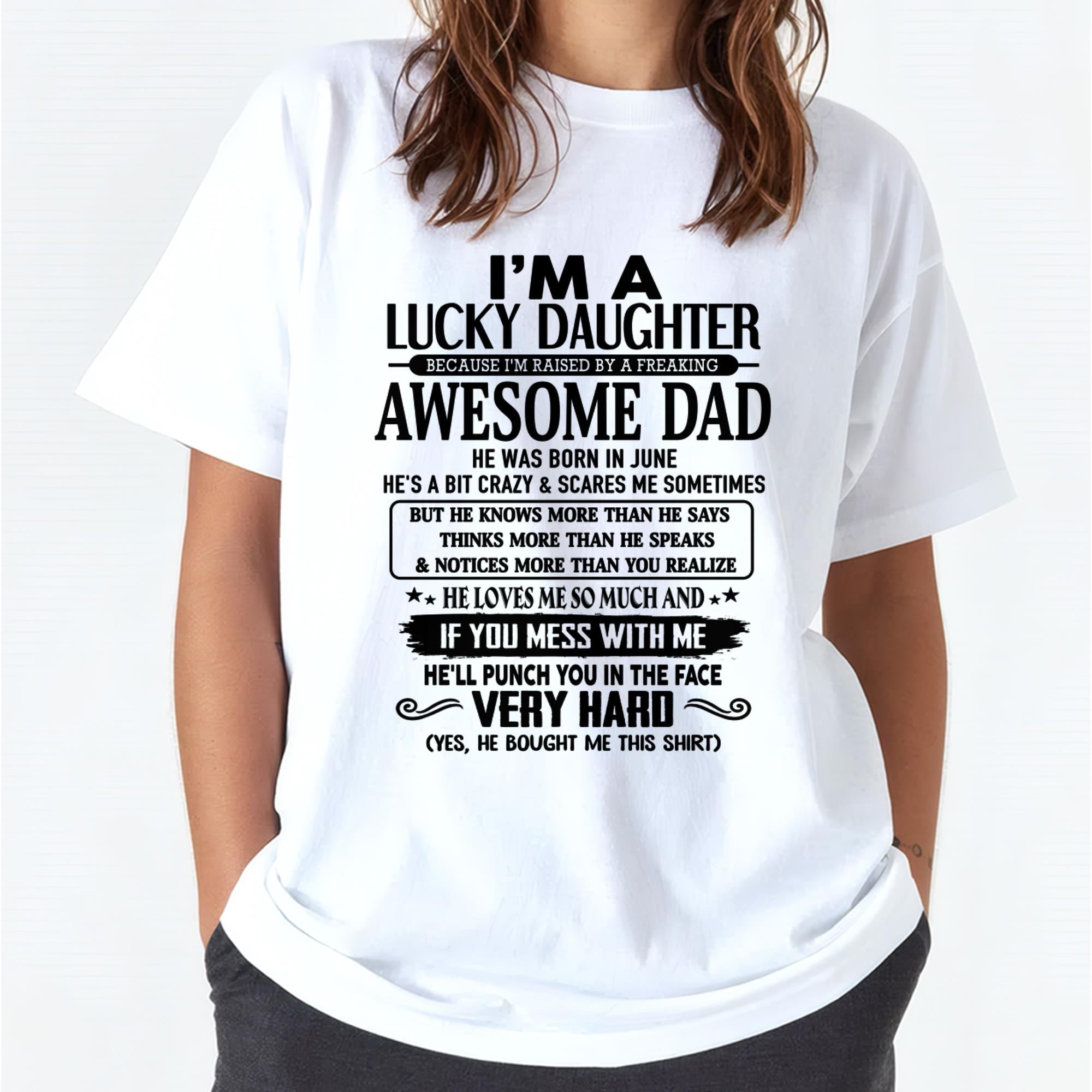 June - I'm Lucky Daughter - Gift for Daughter from Dad - NGHL06 (SKU-TLUCKYDD-06)