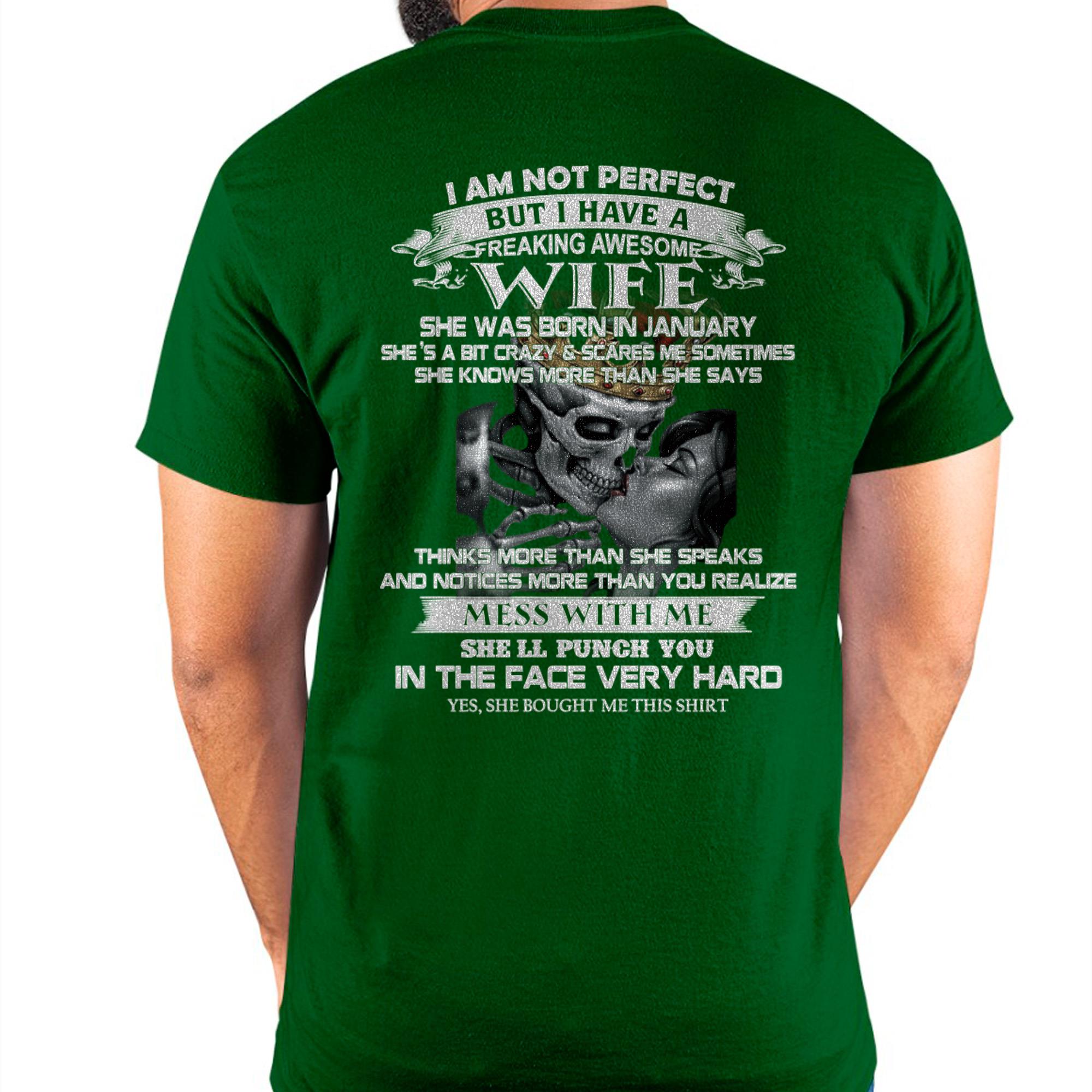 January - I Am Not Perfect But I Have A Freaking Awesome Wife - Gift For Husband From Wife - NGHL01 (SKU06-34-01)