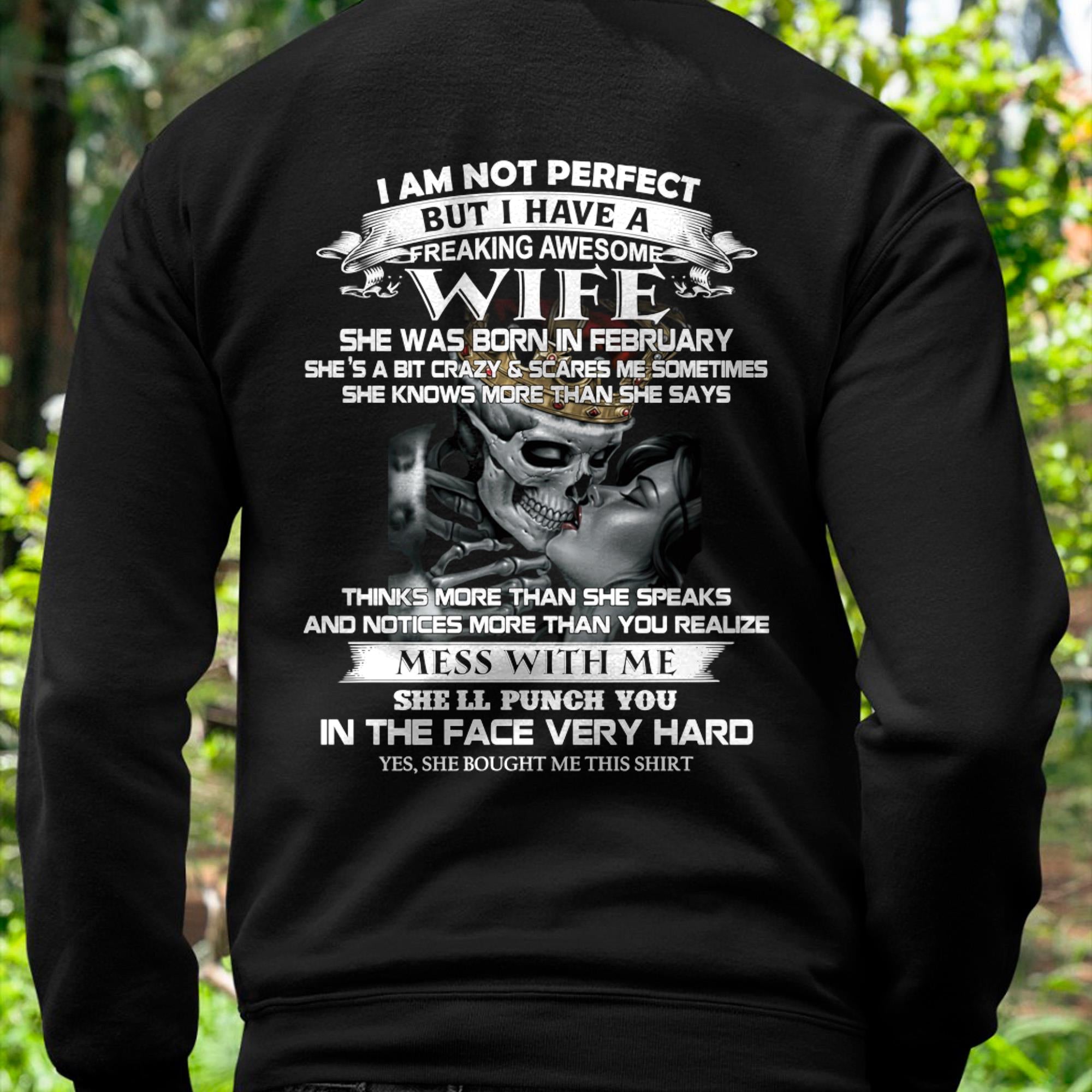 February - I Am Not Perfect But I Have A Freaking Awesome Wife - Gift For Husband From Wife - NGHL02 (SKU06-34-02)