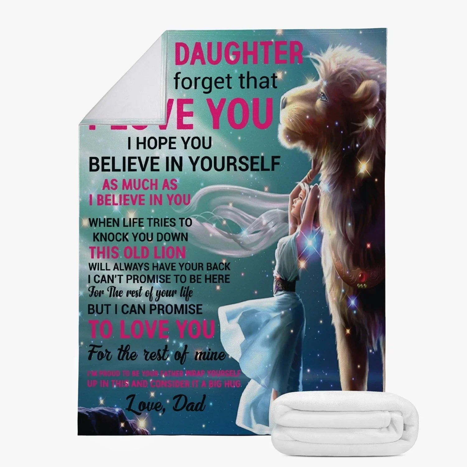 Daughter Never Forget Blanket from dad (SKUB07-27)