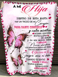 MANTA PARA HIJA – REGALO DE COMODIDAD Y CALOR DE MAMÁ Manta acolchada de forro polar Sherpa (SKUB12-34)