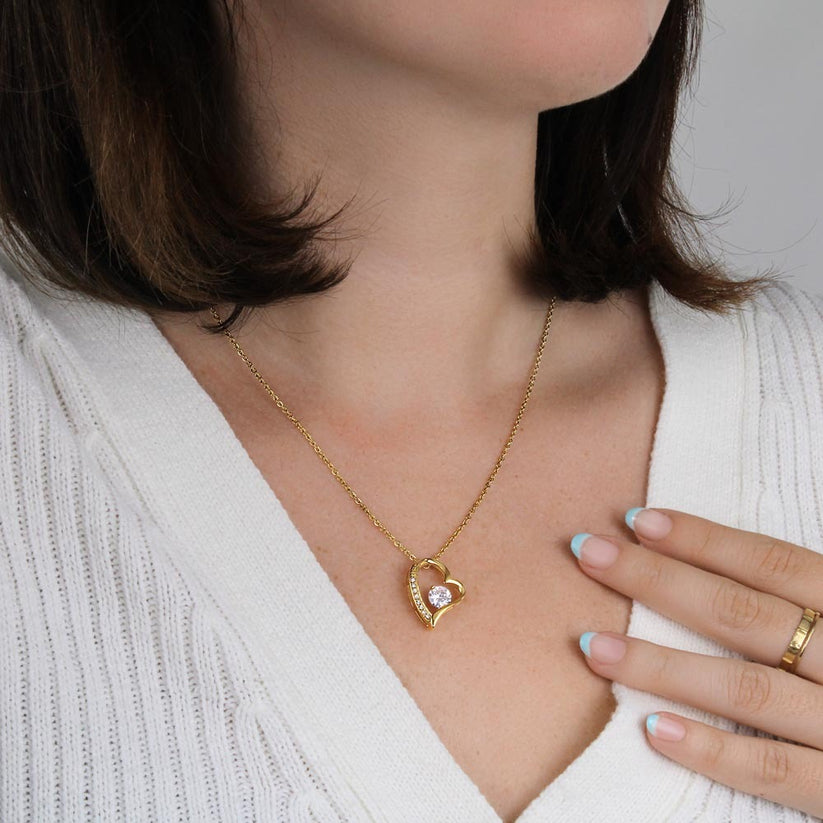 TO MY WIFE FROM HUSBAND NECKLACE - Premium Forever Love Necklace (SKUJ12-VC-01)