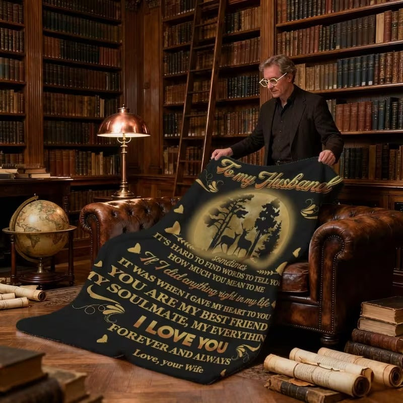 BLANKET FOR HUSBAND FROM WIFE – COMFORT & WARMTH GIFT