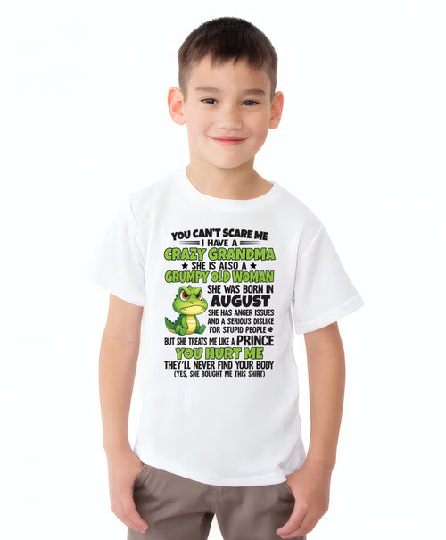 AUGUST - YOU CAN'T SCARE ME - FOR GRANDSON - GIFT FROM GRANDMA - NGHL08 (SKU09-85-08)