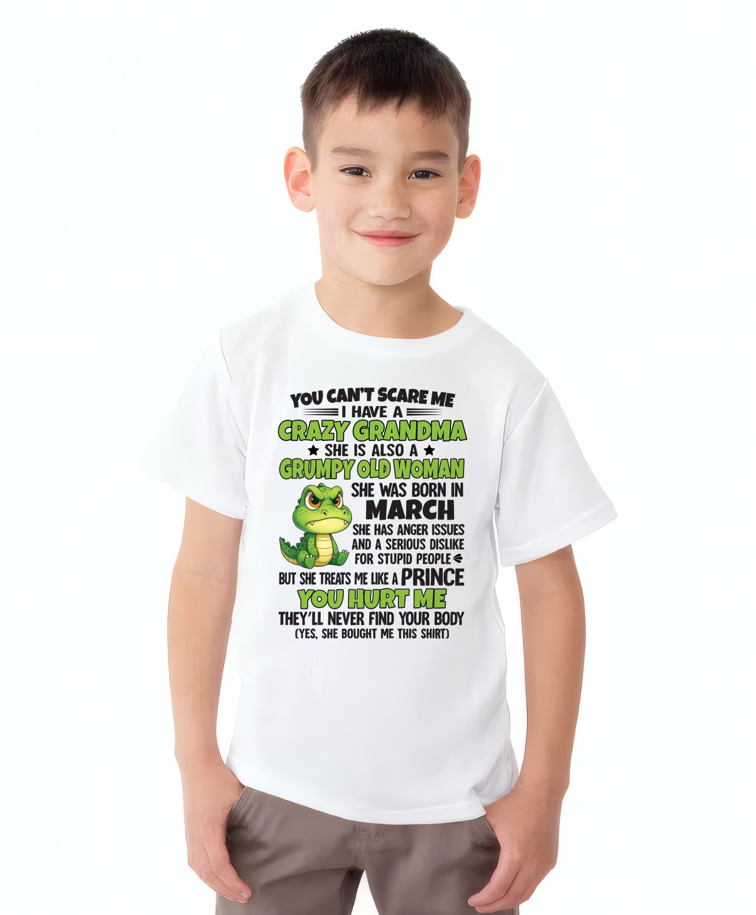 MARCH - YOU CAN'T SCARE ME - FOR GRANDSON - GIFT FROM GRANDMA - NGHL03 (SKU09-85-03)