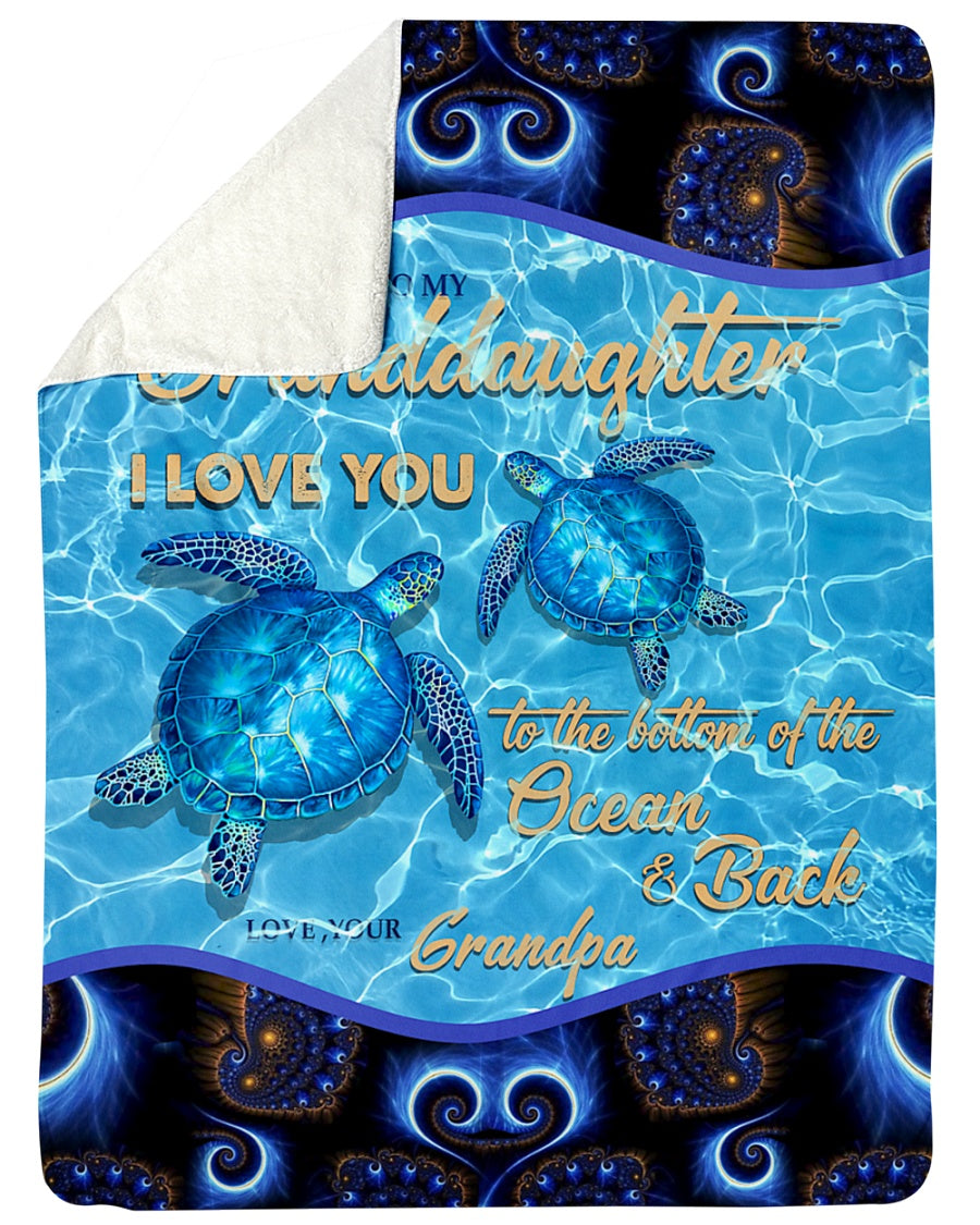 Special Gift For Your Granddaughter Blanket - From Grandpa