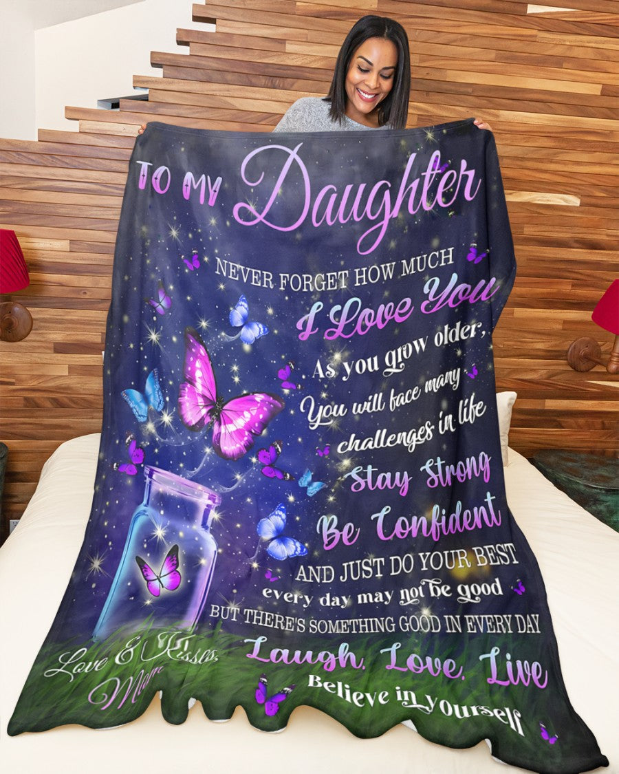 BLANKET FOR DAUGHTER – COMFORT & WARMTH GIFT FROM MOM Sherpa Fleece Quilt Blanket NGHL00 (SKUB12-123)