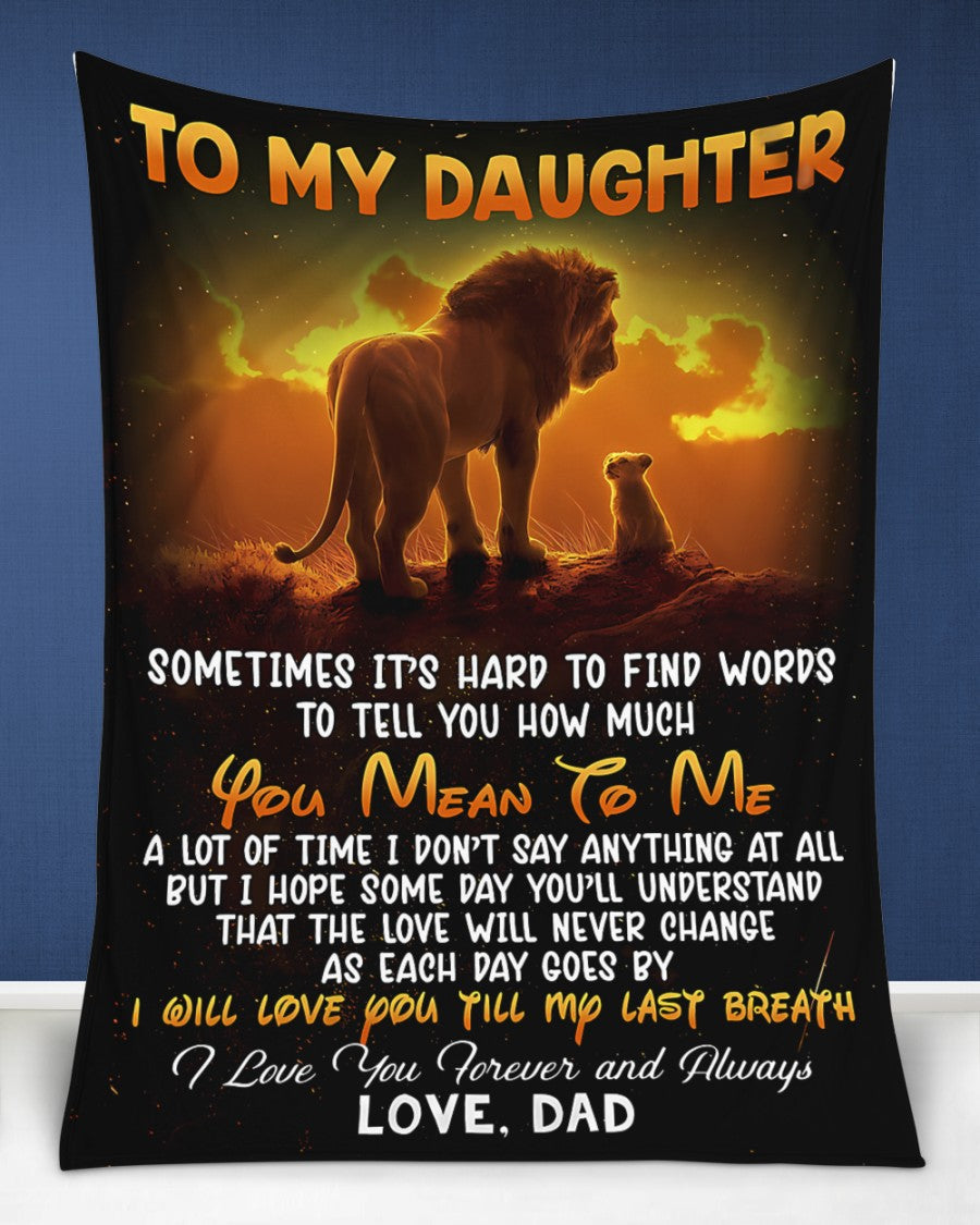 BLANKET FOR DAUGHTER – COMFORT & WARMTH GIFT FROM DAD Sherpa Fleece Quilt Blanket NGHL00 (SKU2604-169)