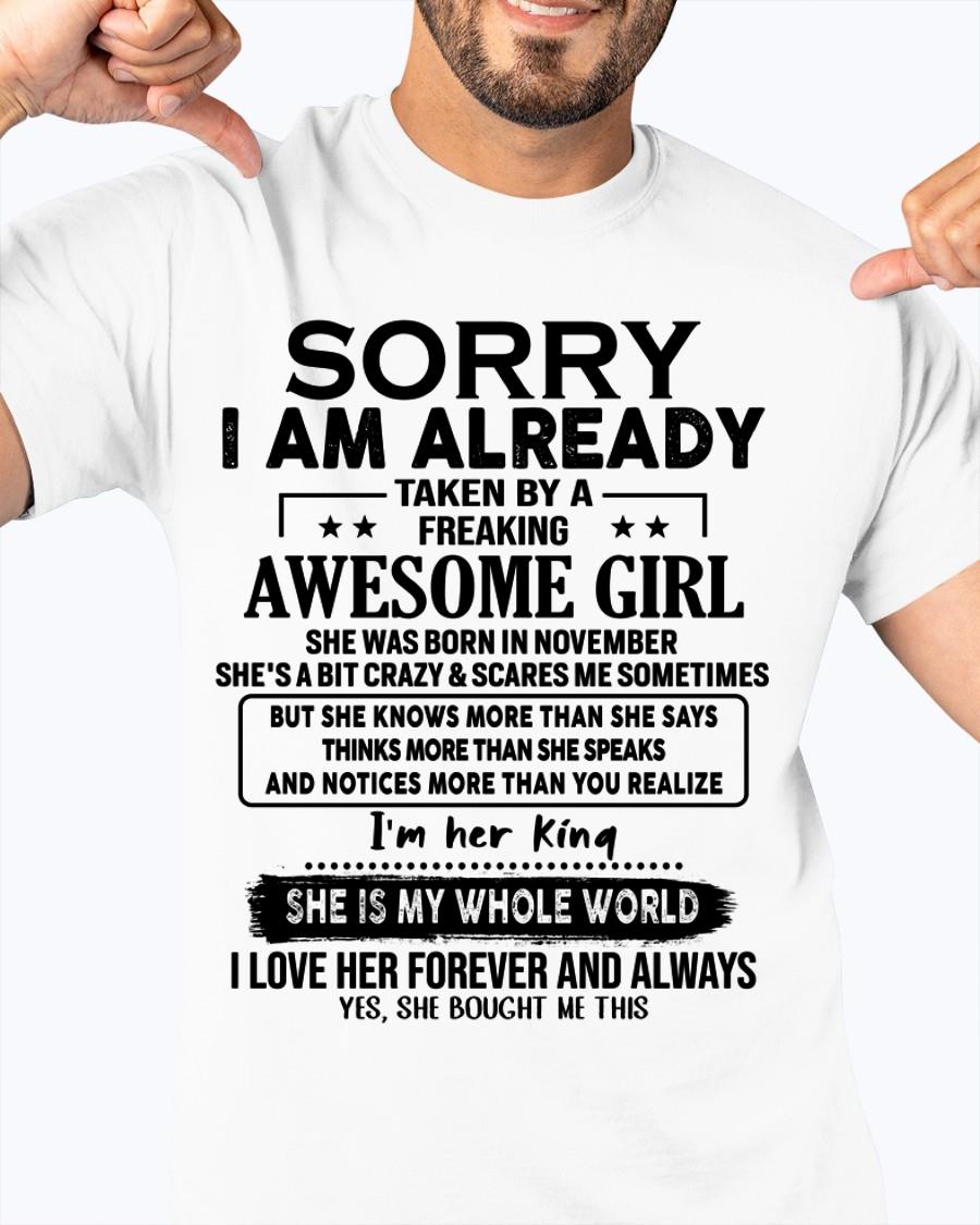 November - Awesome Girl born in November - Special gift for your boyfriend - From Wife NGHL11 (SKU.AT16)