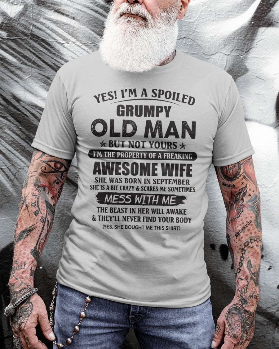 Awesome wife September - Perfect gift for your husband from wife  - NGHL09 (SKU96-68-09)