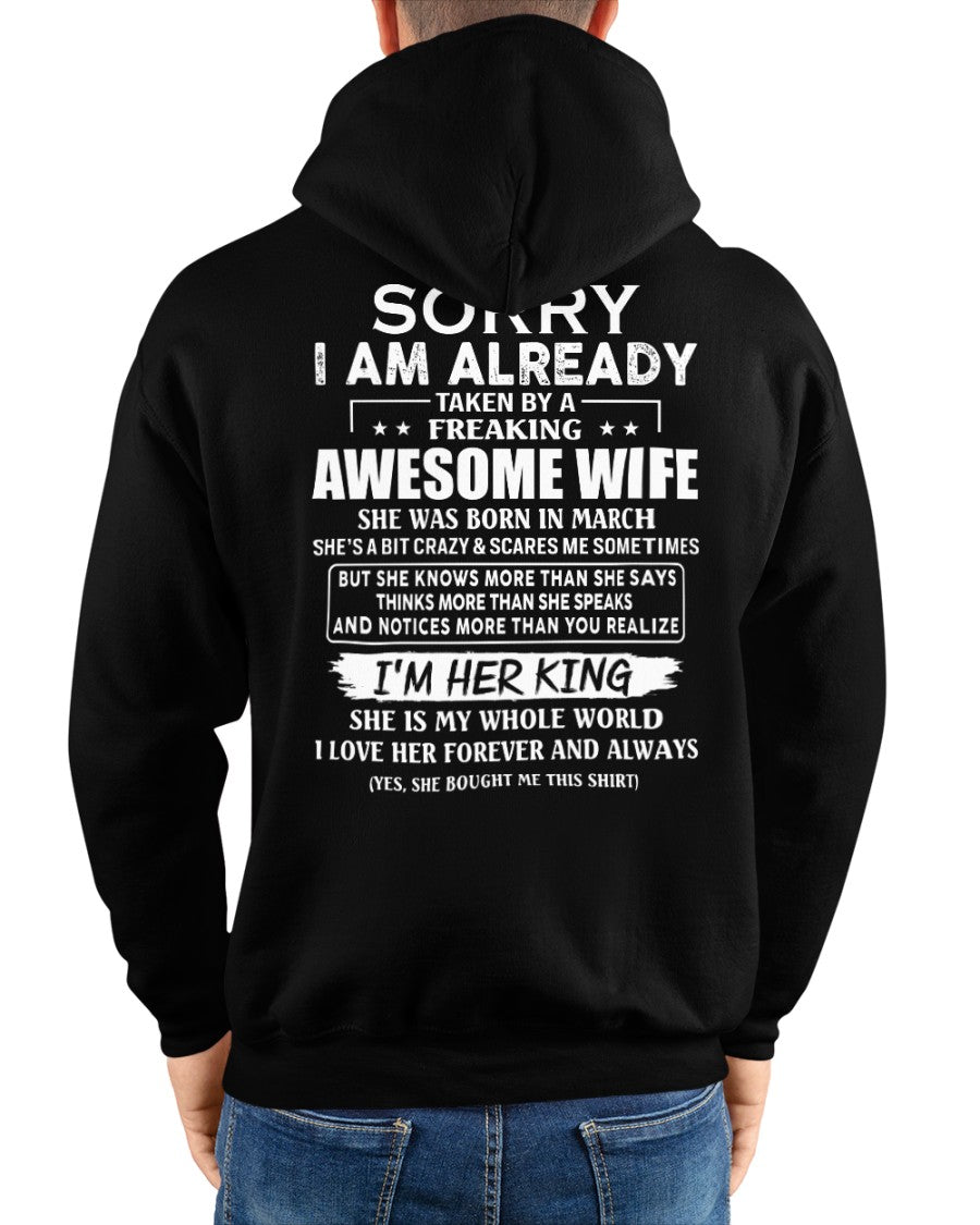 Awesome wife March - Perfect gift for husband from wife - NGHL03 (SKU68-79-03)
