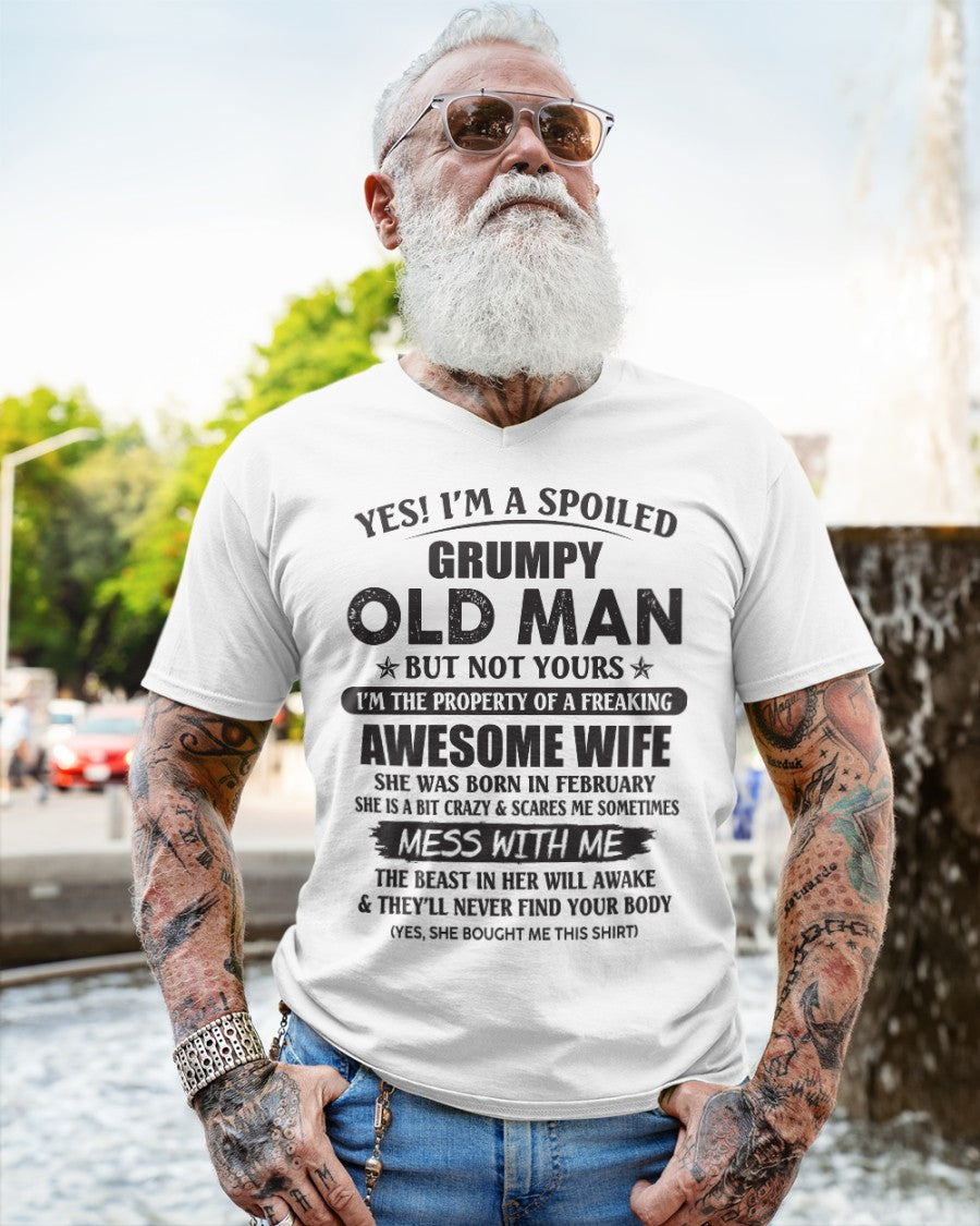 Awesome wife February - Perfect gift for husband From Wife - NGHL02 (SKU96-68-02)
