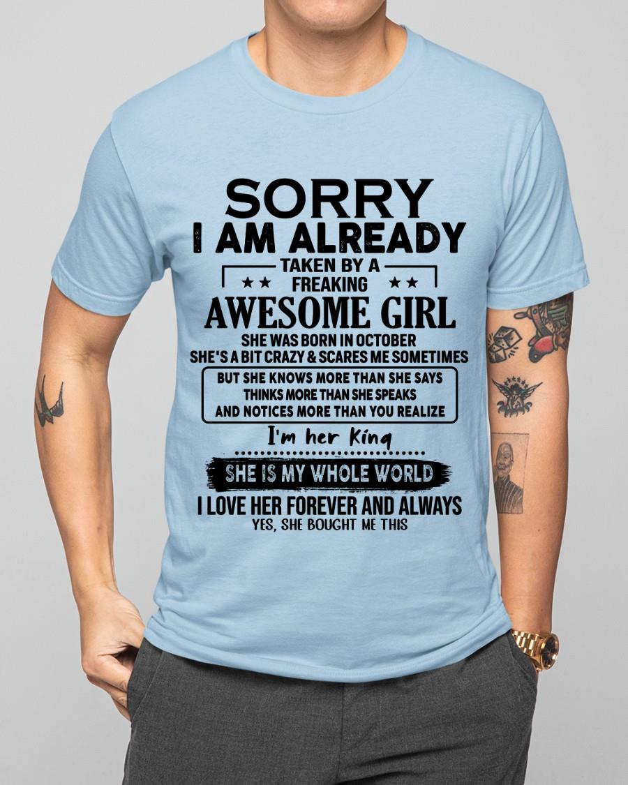 October - Awesome Girl born in October - Special gift for your boyfriend - From Wife NGHL10 (SKU.AT16)