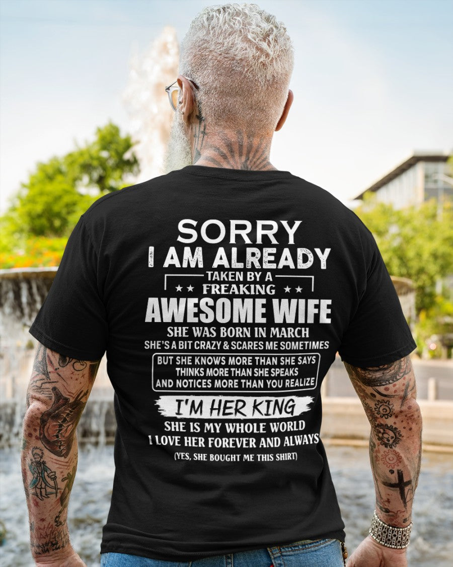 Awesome wife March - Perfect gift for husband from wife - NGHL03 (SKU68-79-03)