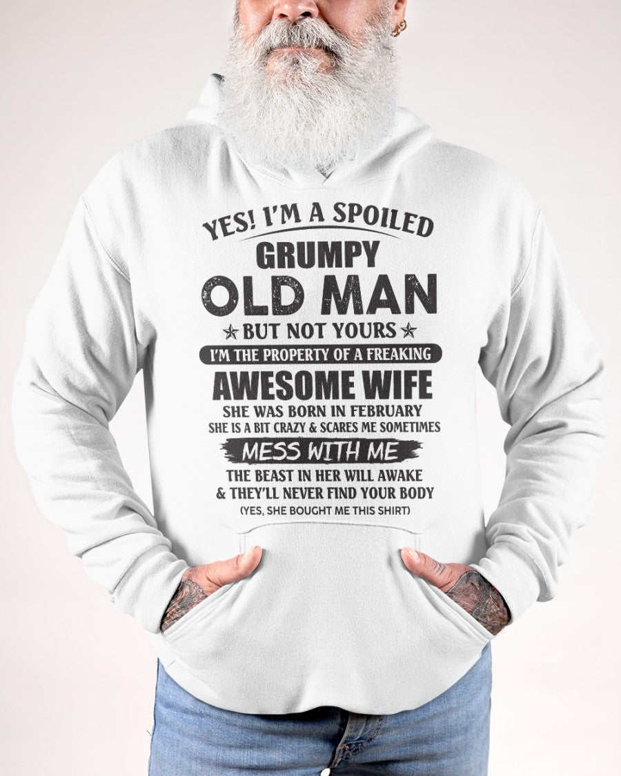 Awesome wife February - Perfect gift for husband From Wife - NGHL02 (SKU96-68-02)